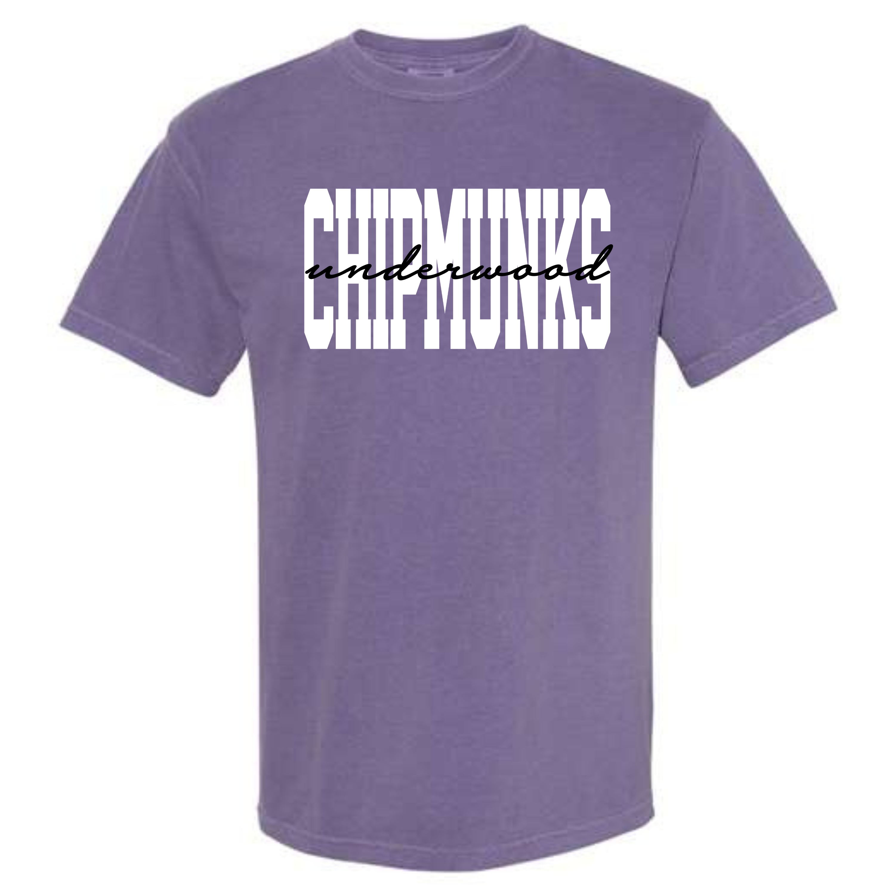 Underwood chipmunks Collegiate Comfort Colors Tee-1717 Violet