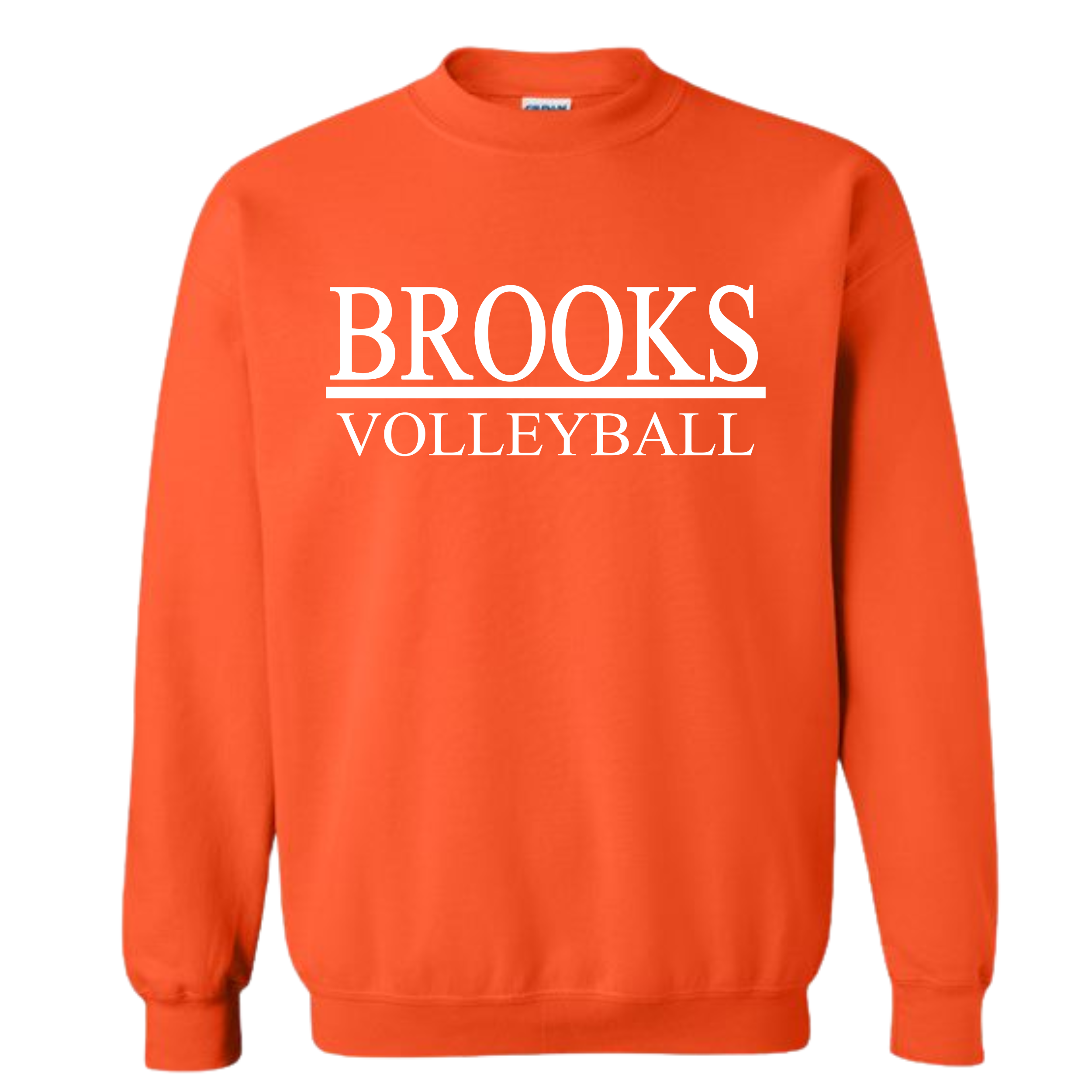 Brooks Volleyball Orange Gildan Sweatshirt #18000