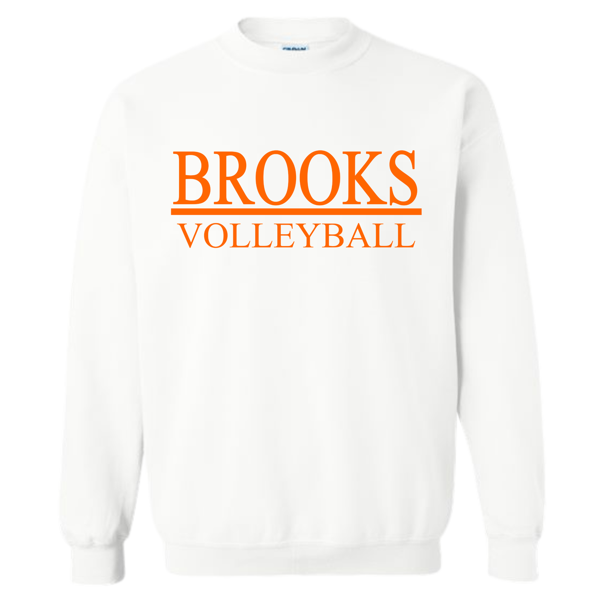 Brooks Volleyball White Gildan Sweatshirt #18000