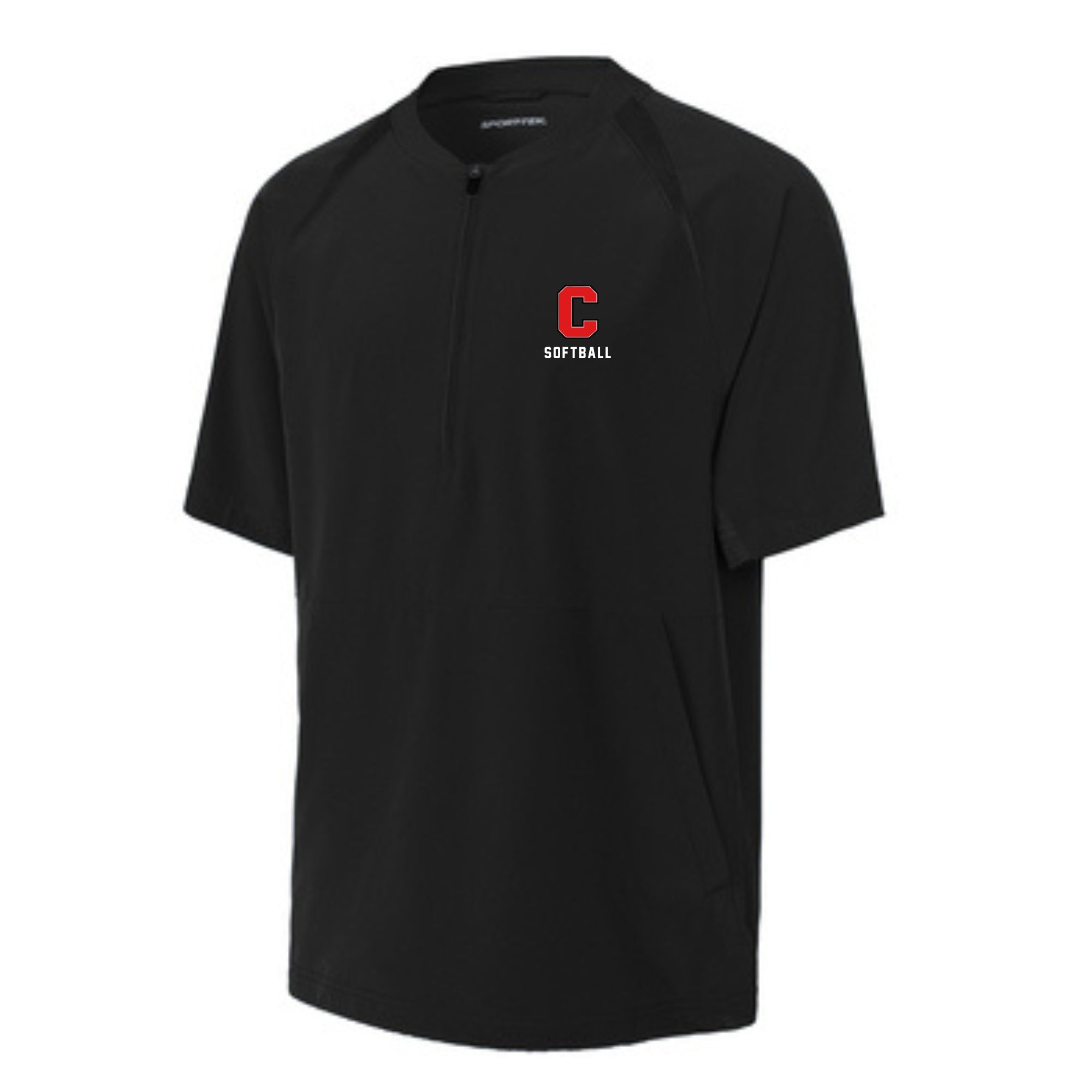 Central Softball 1/2-Zip Short Sleeve Jacket- JST489