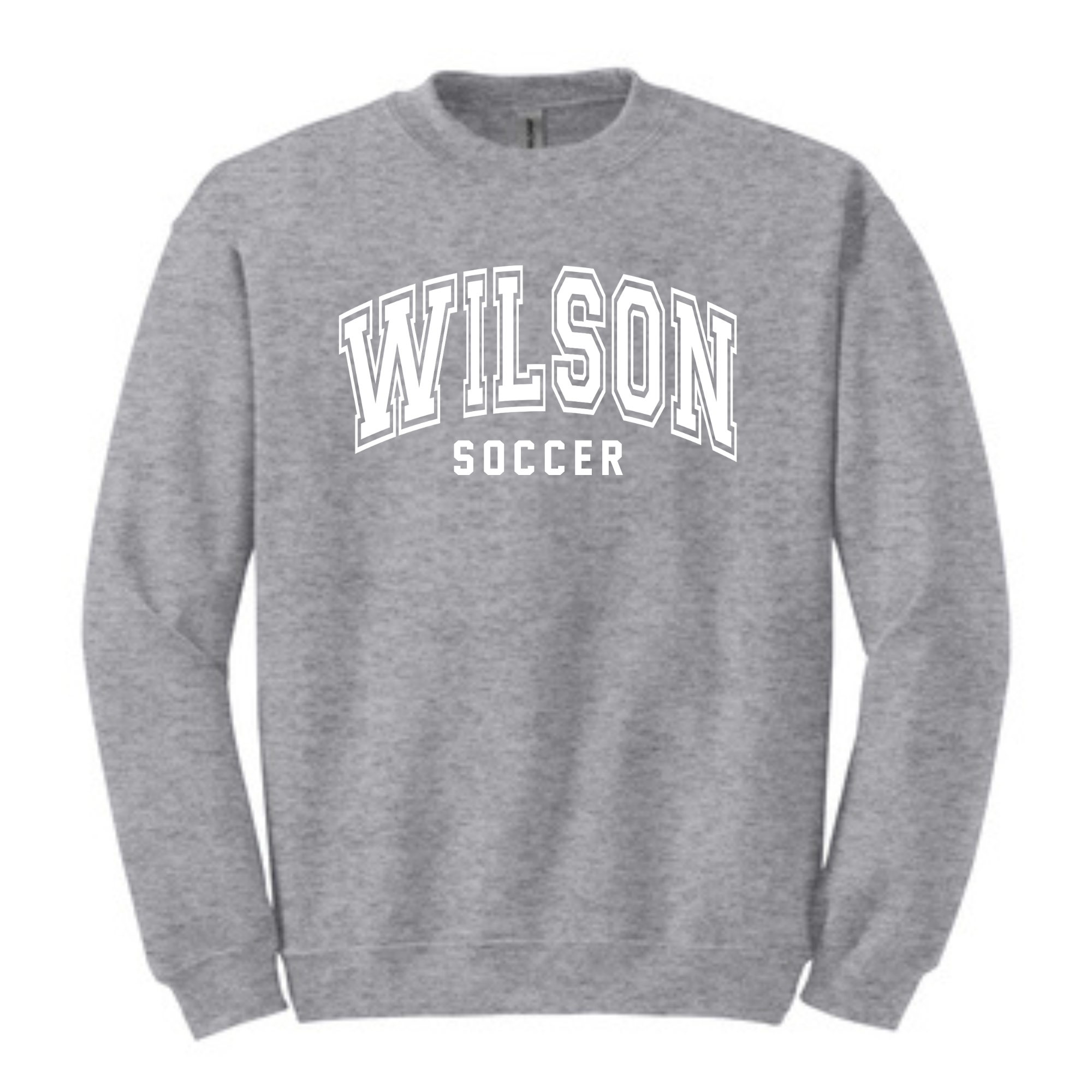 wilson soccer arched collegiate crewneck