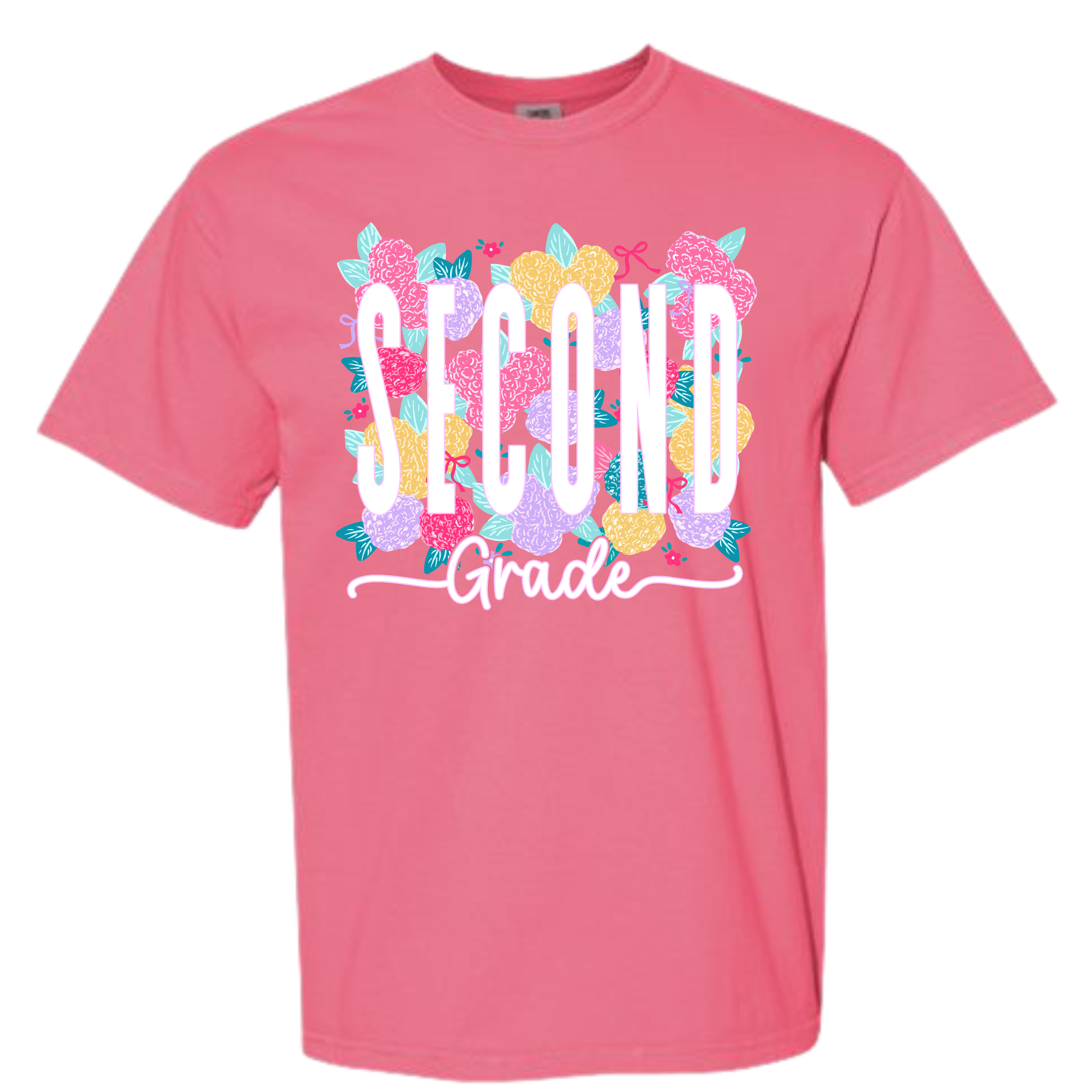 Bright Floral Grade Level Comfort Colors Tee
