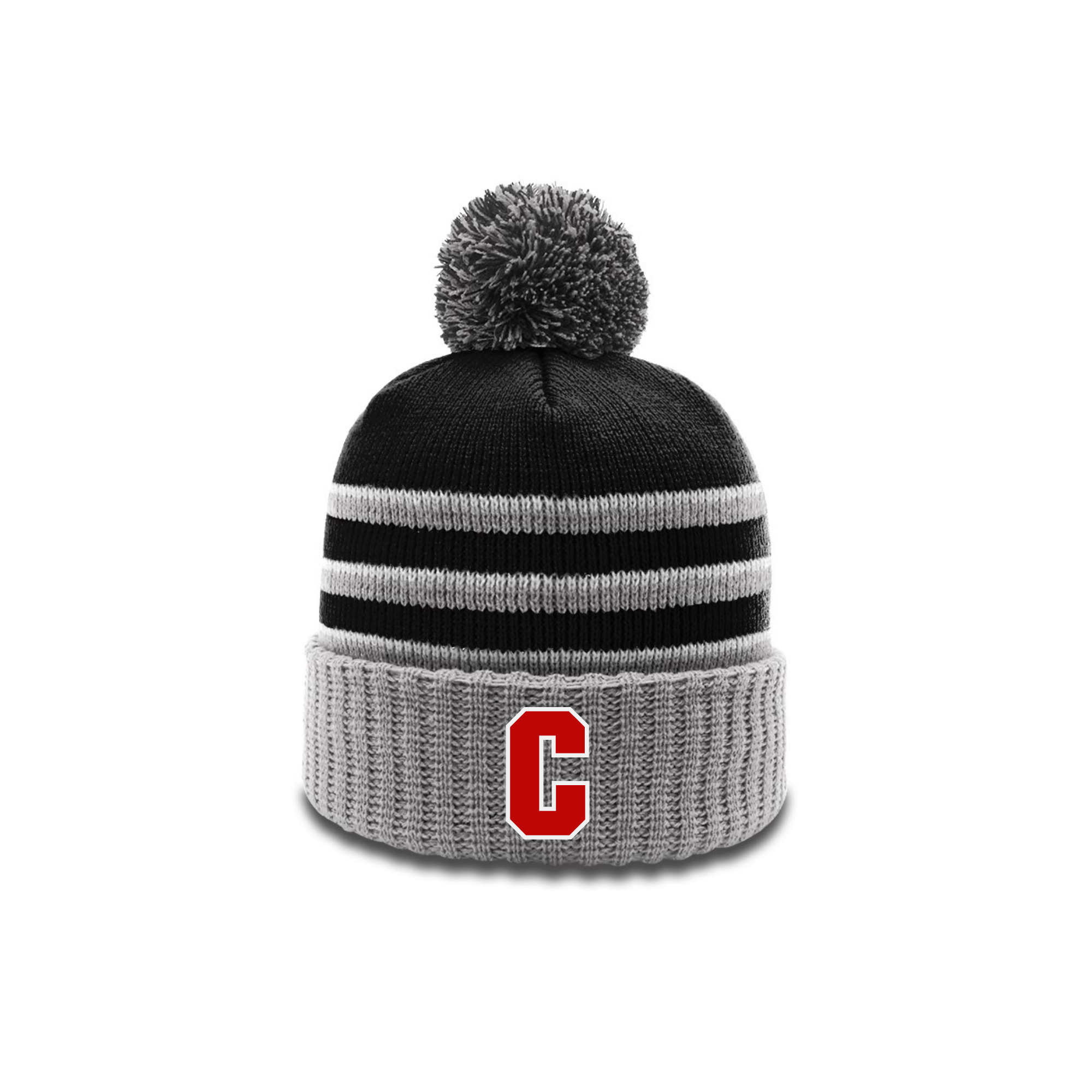 Central Block C Beanie with Pom Pom- 134