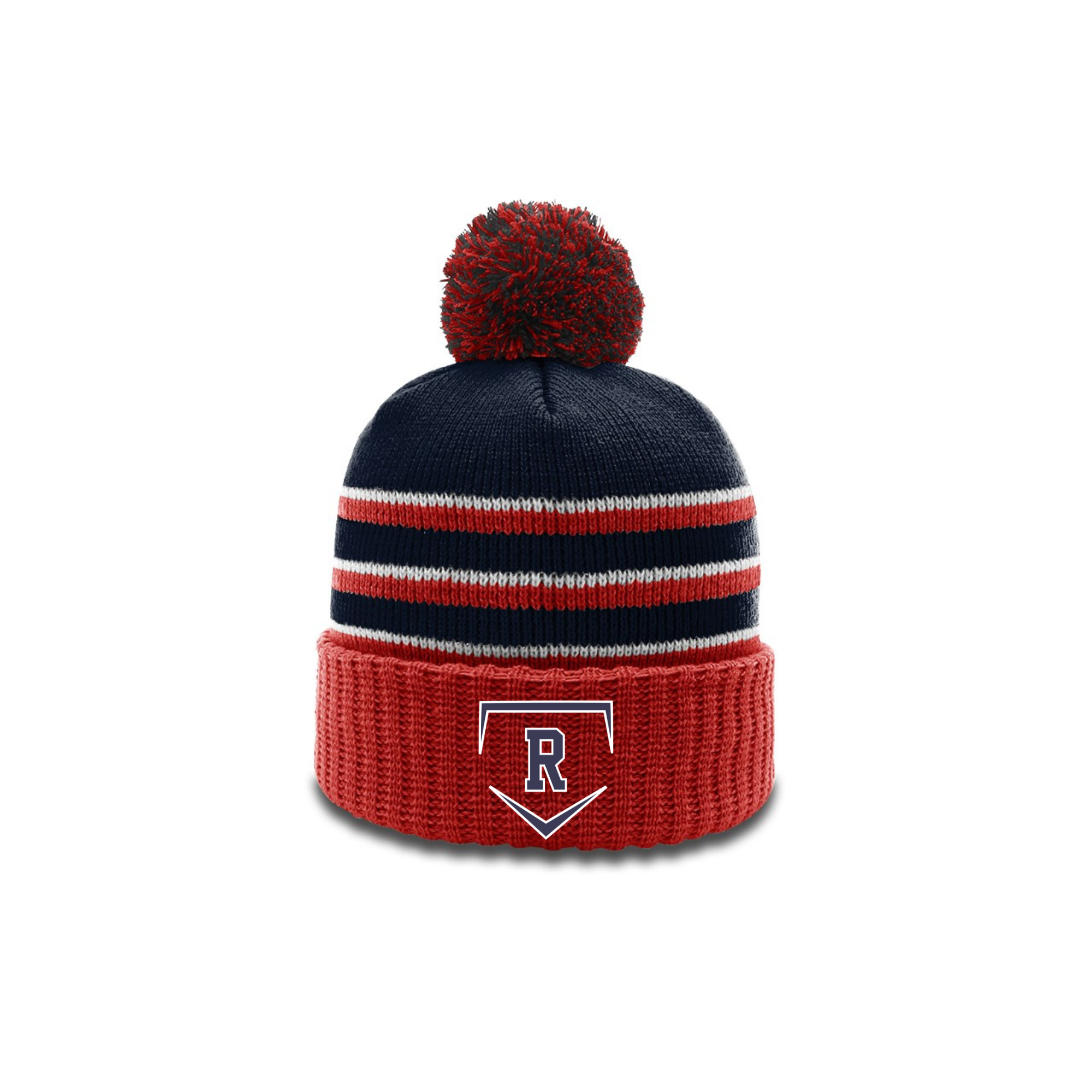 Rippers Striped Beanie with Pom Pom- 134
