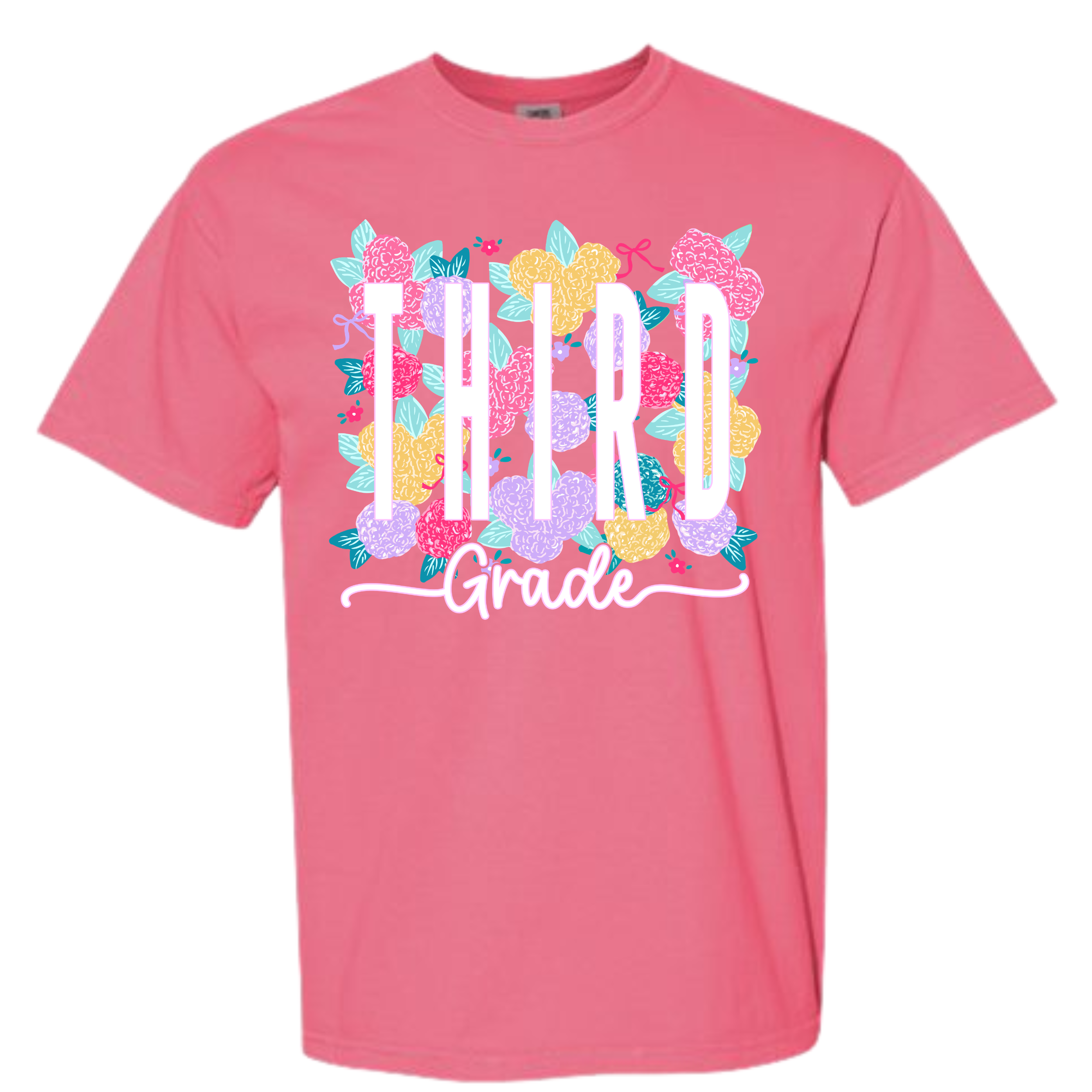 Bright Floral Grade Level Comfort Colors Tee