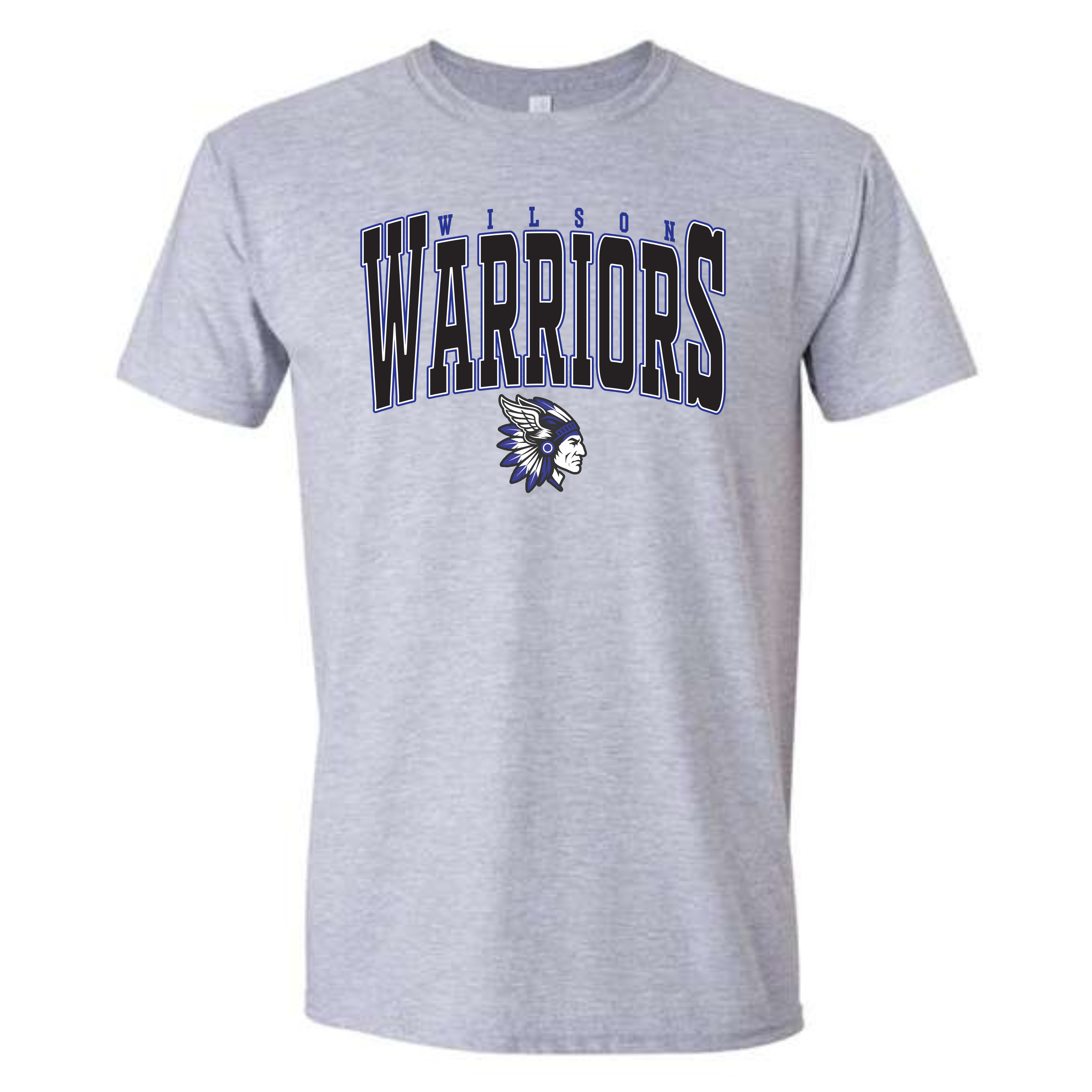 Wilson CC and Track logo Tee- 64000 Sport Grey