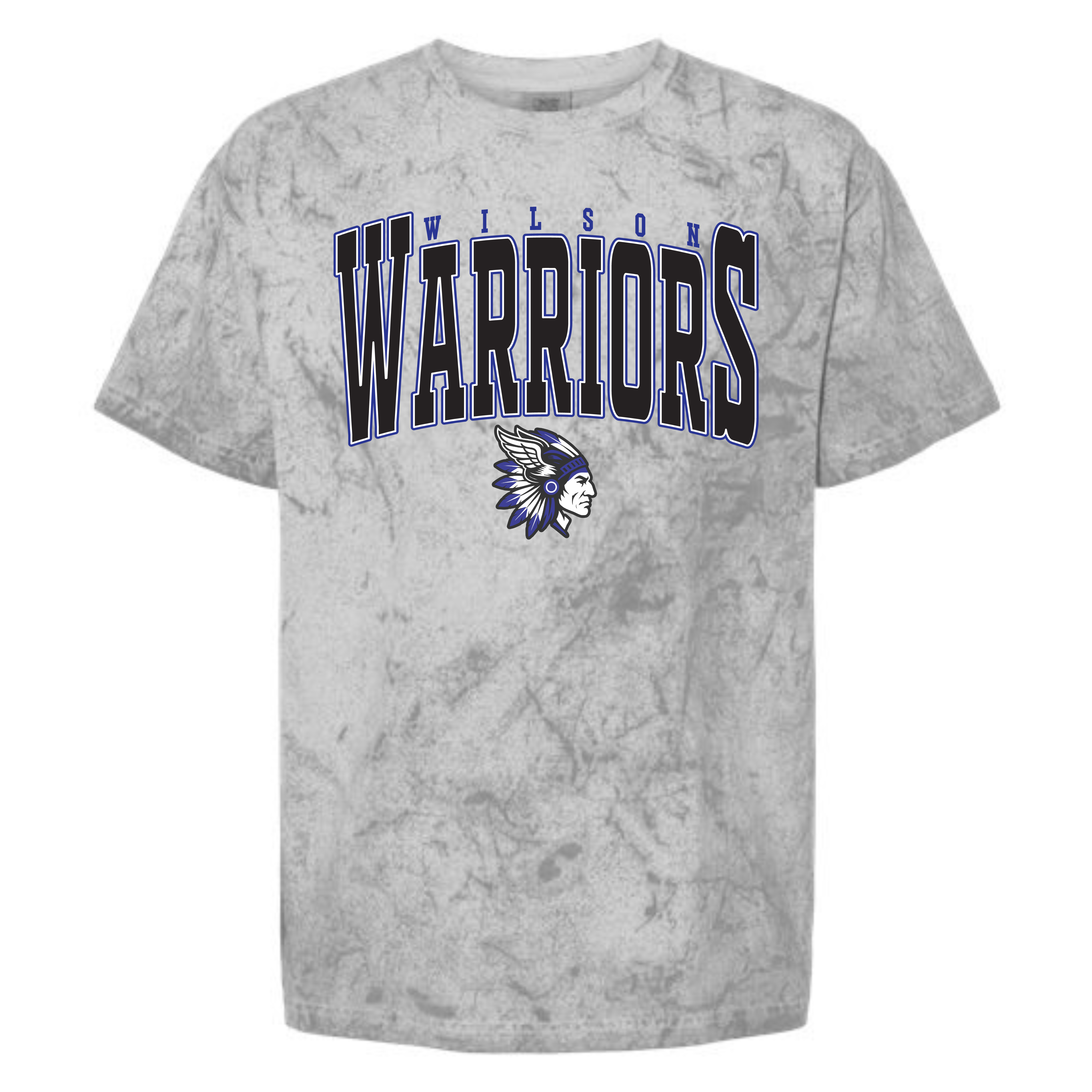 Wilson CC and Track logo Colorblast Tee- 1745 Sport Grey