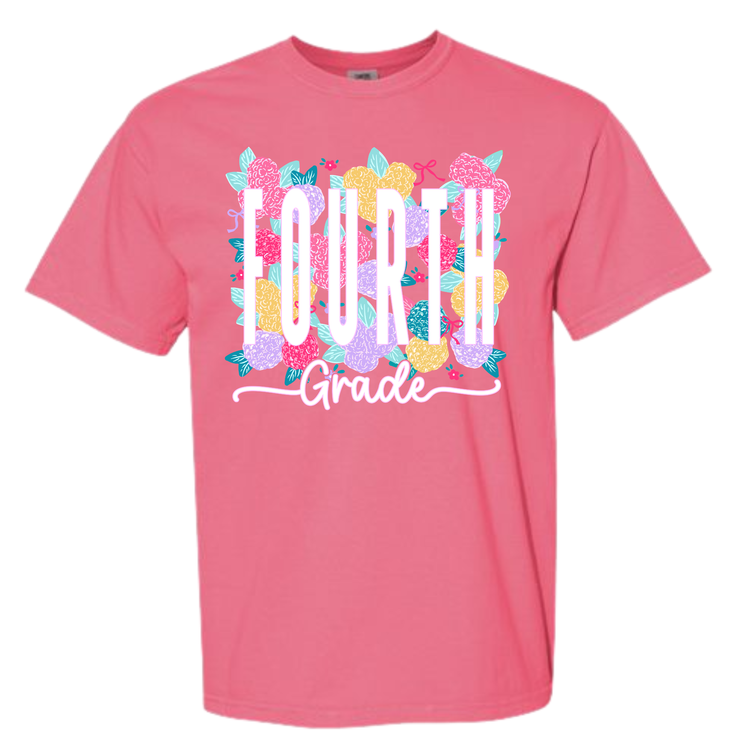 Bright Floral Grade Level Comfort Colors Tee