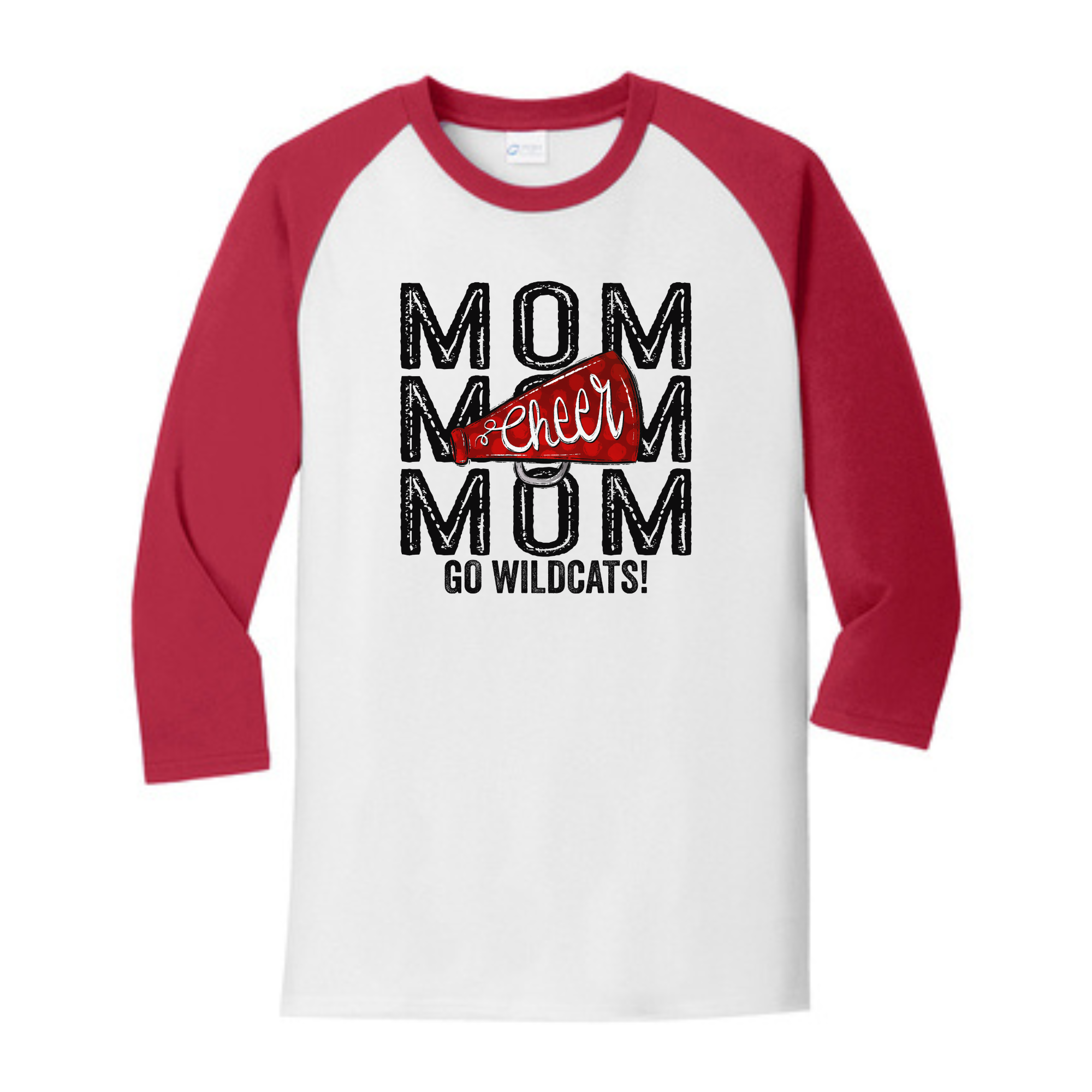 Central Cheer Mom Raglan Tee- PC55RS