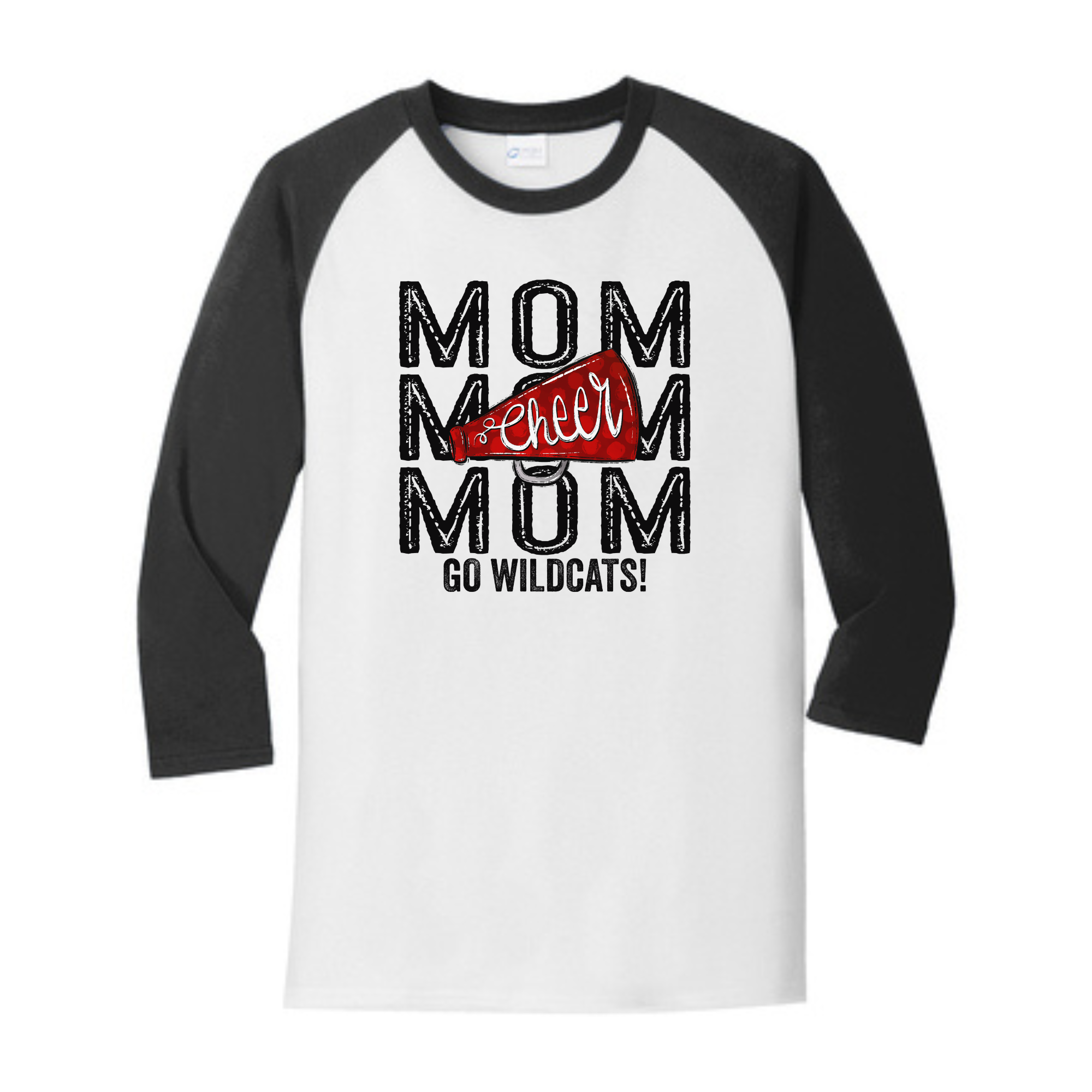 Central Cheer Mom Raglan Tee- PC55RS