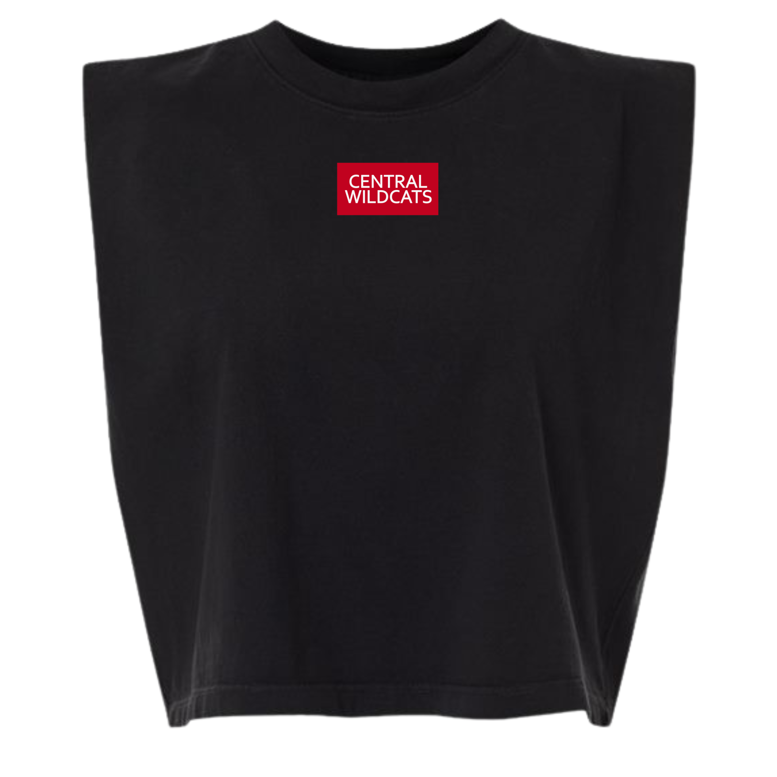 Tagged Black Cropped Muscle Tee- 307GD