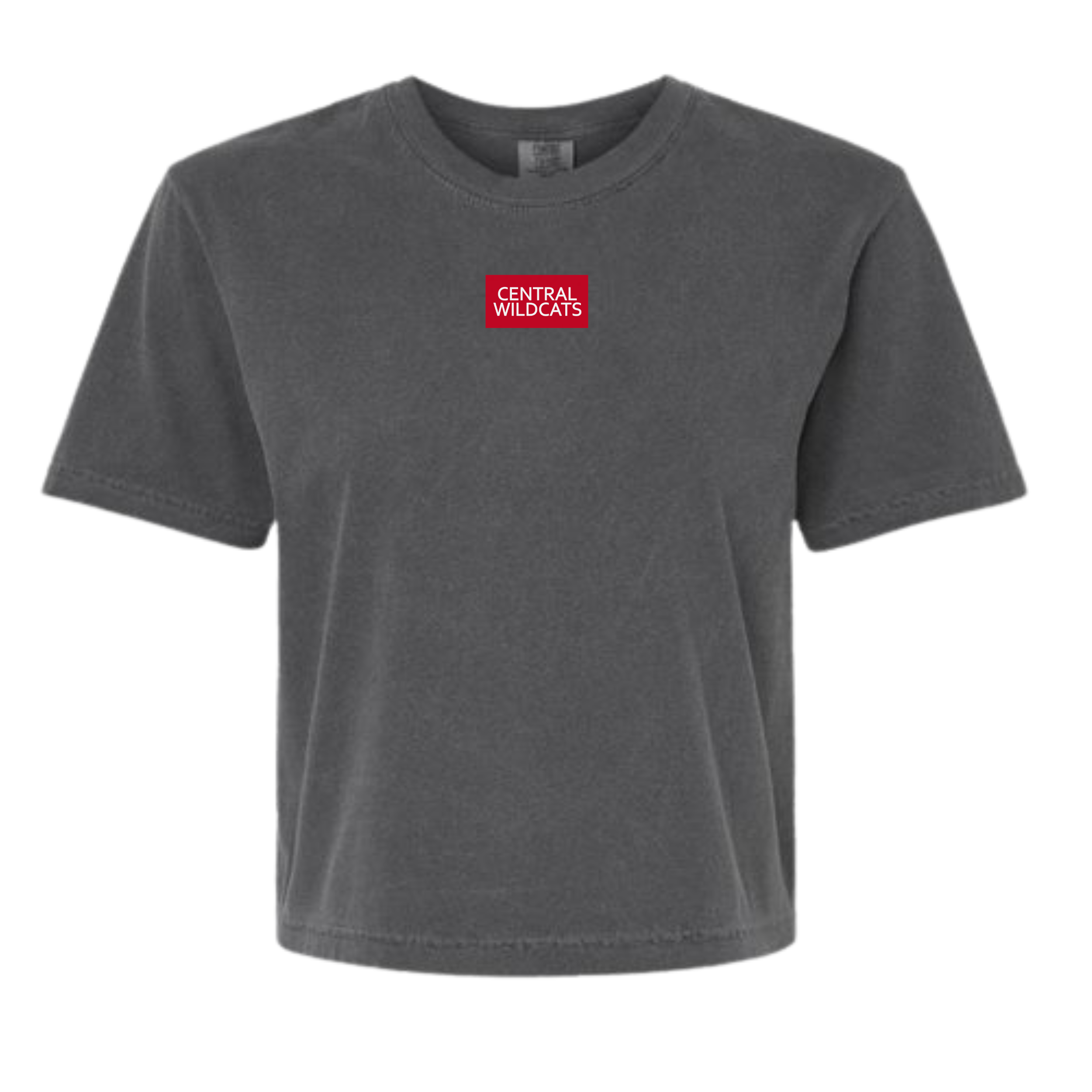 Tagged Comfort Colors Cropped Boxy Tee - Pepper - 3023CL