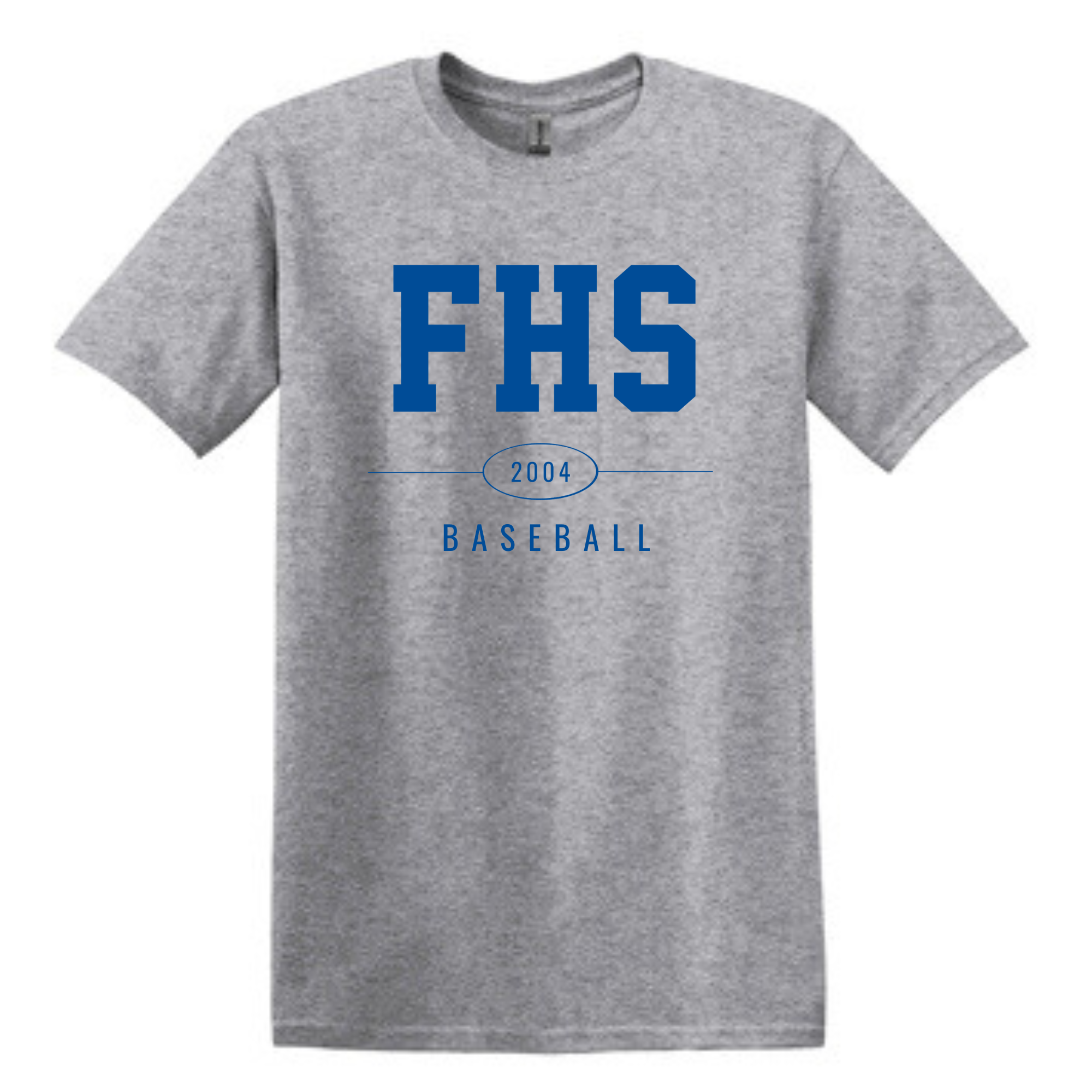 FHS BASEBALL TEE- 64000 SPORT GREY