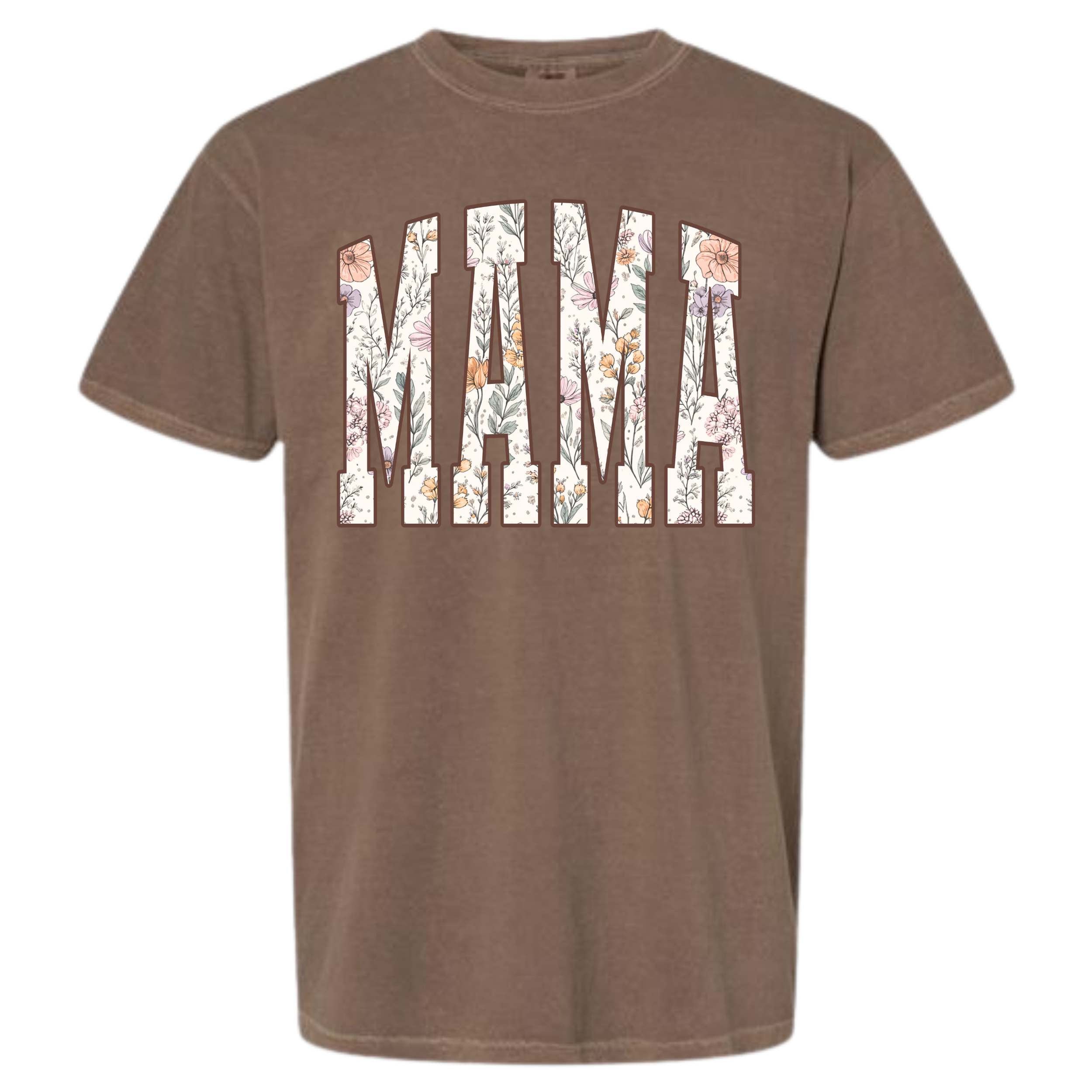 Floral MAMA on Comfort Colors - Expresso