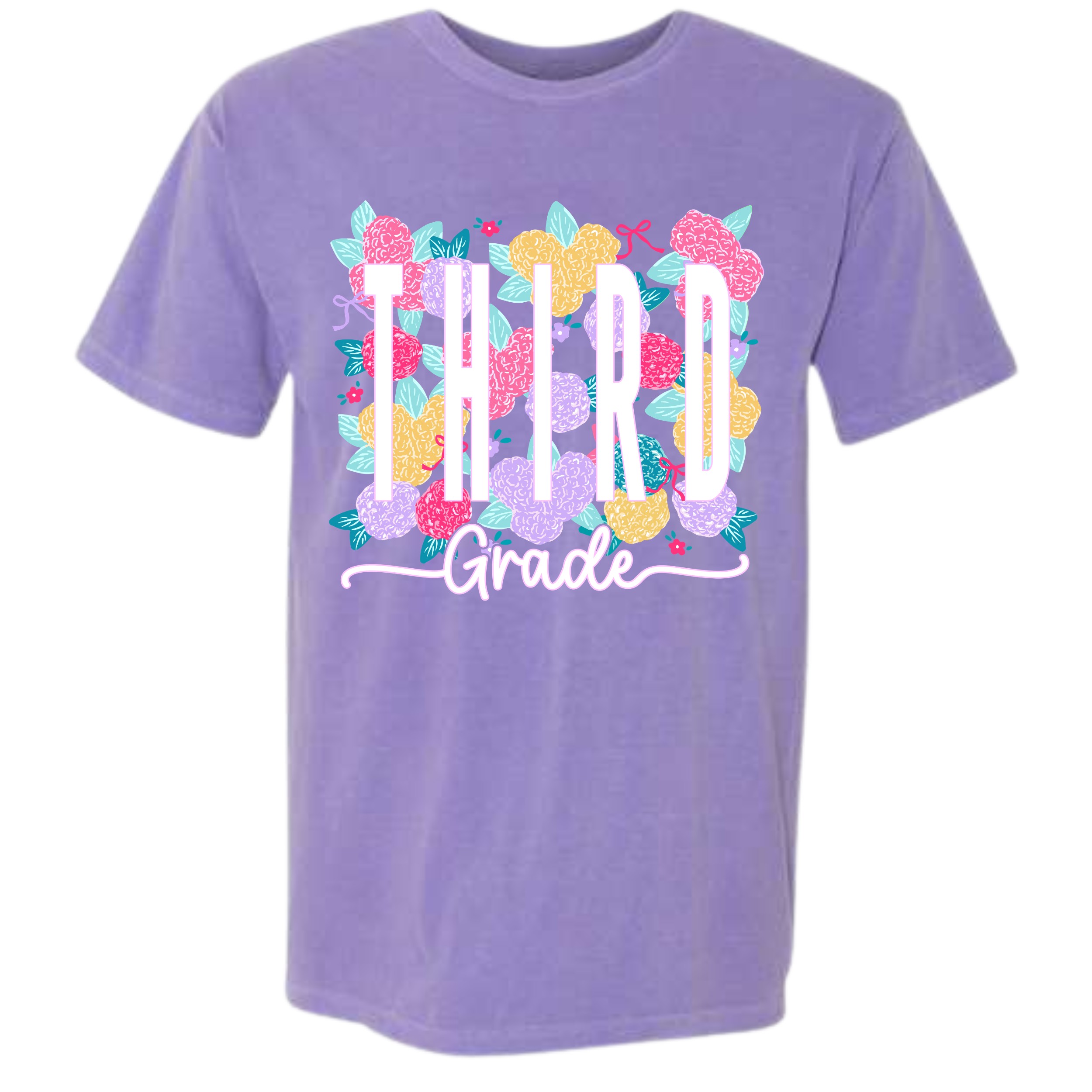Bright Floral Grade Level Comfort Colors Tee