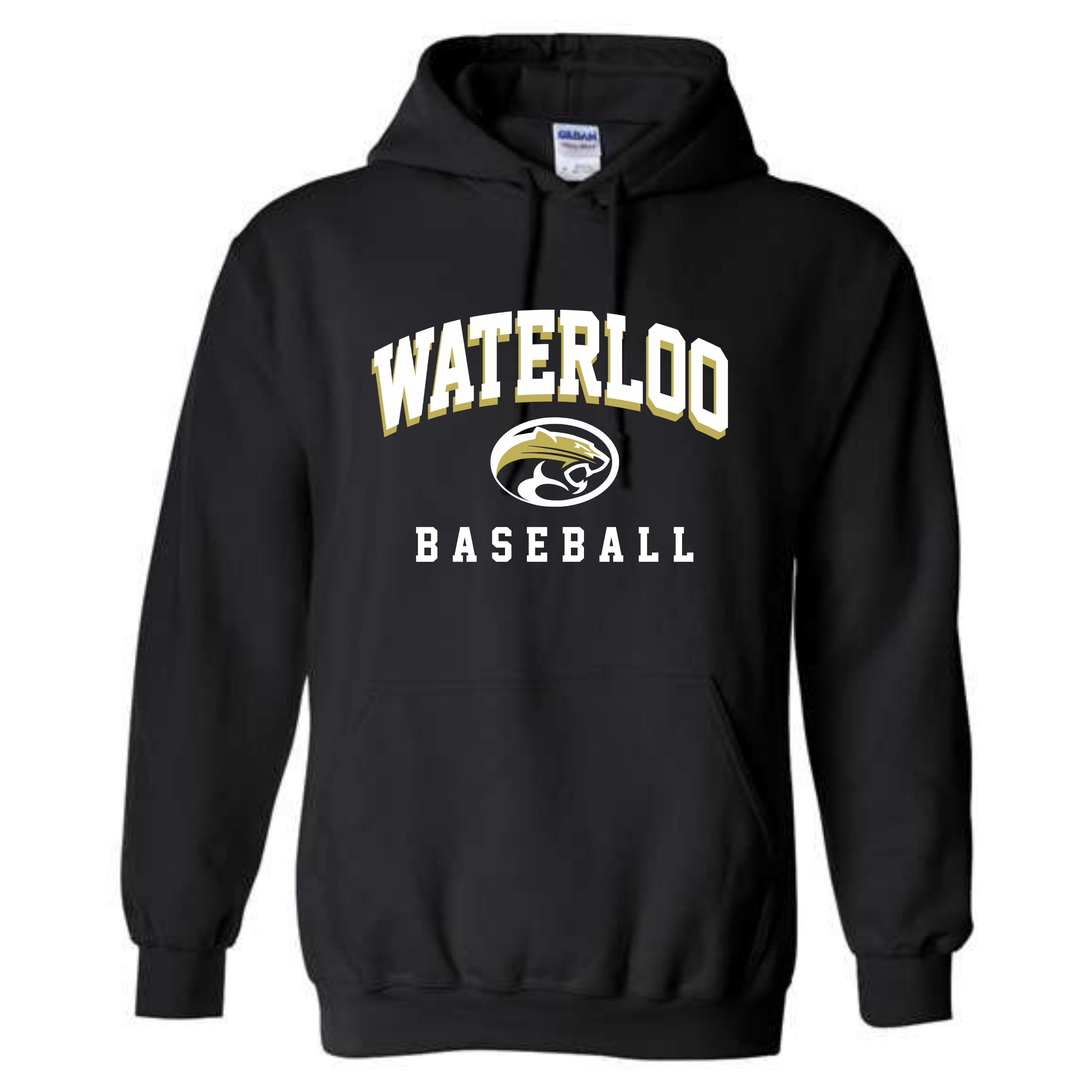 Waterloo Baseball Team Hoodie- 18500 Black