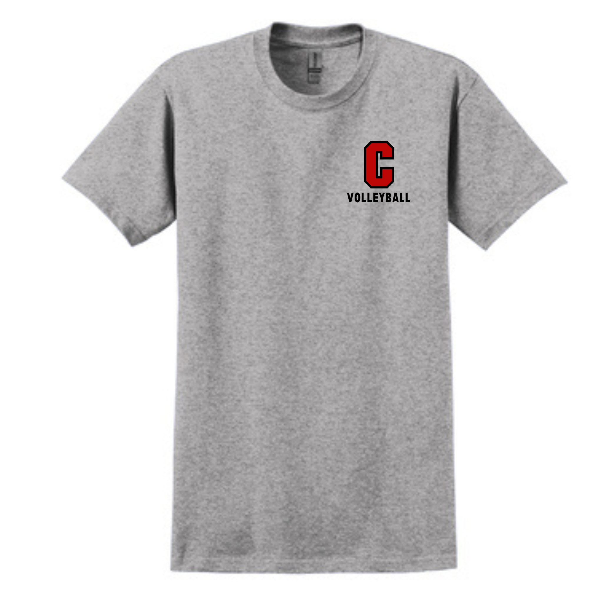 Central Volleyball Block C Tee- Sport Grey 2000