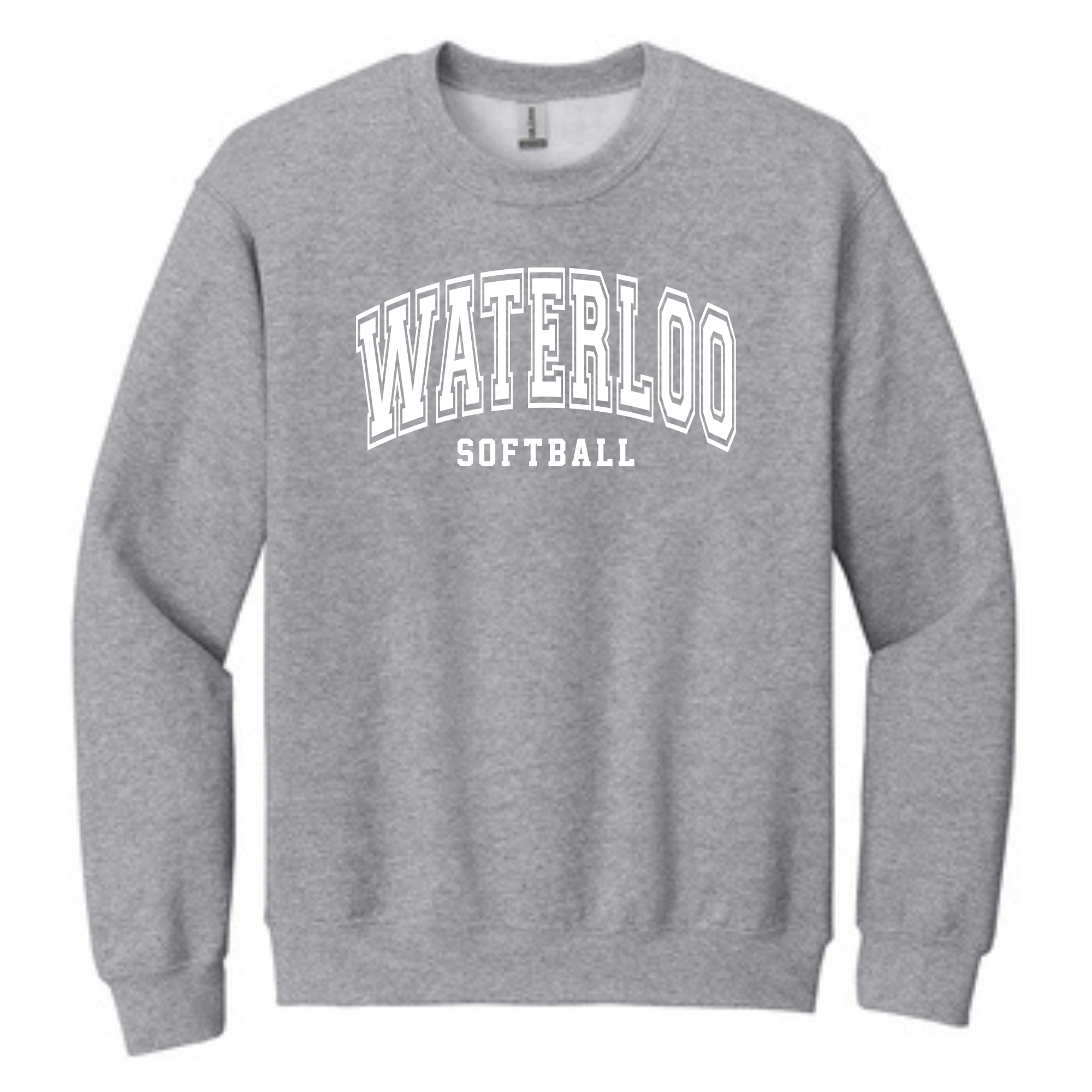 Waterloo Arched Collegiate Softball Crewneck- 18000