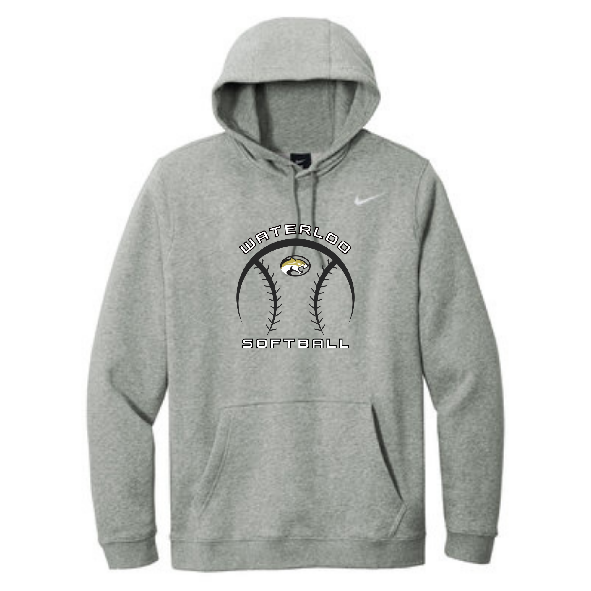 Waterloo Softball Nike Hoodie- CJ1611 Dark Grey Heather