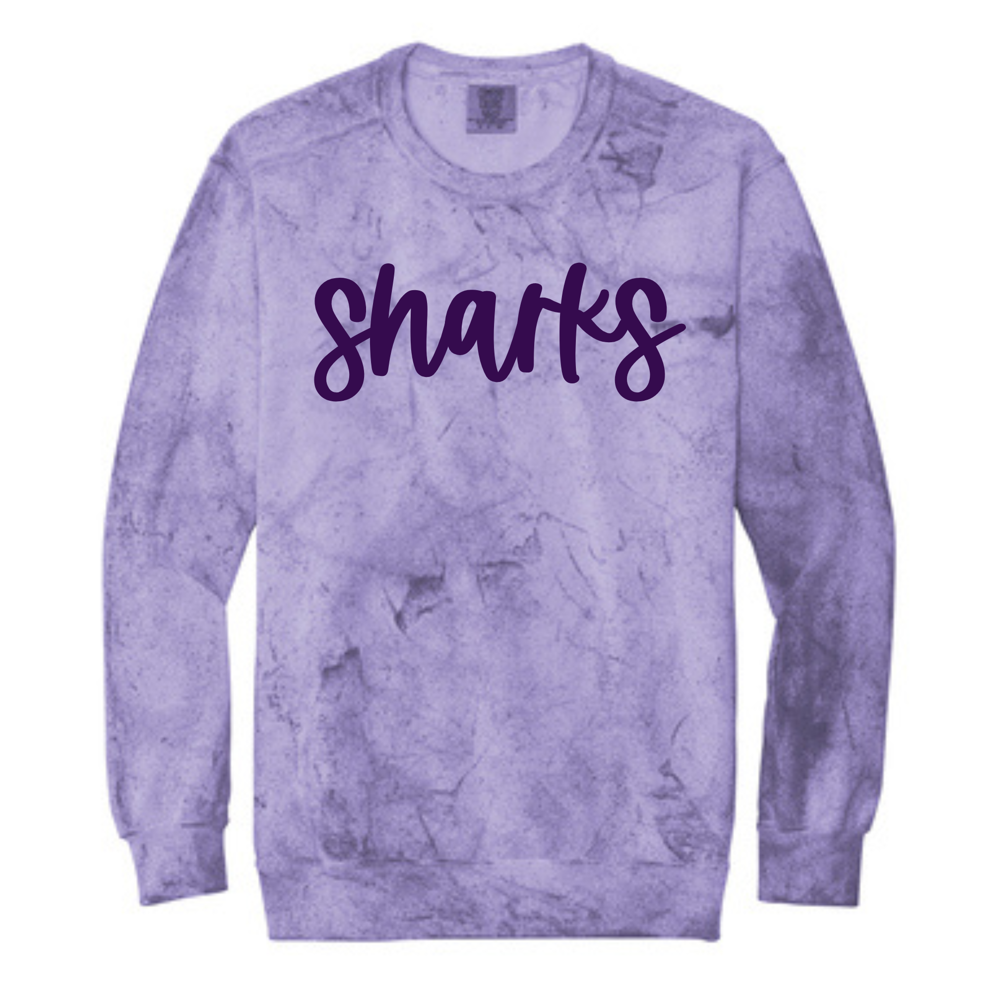 Sharks Comfort Color Crewneck- 1545 Amethyst