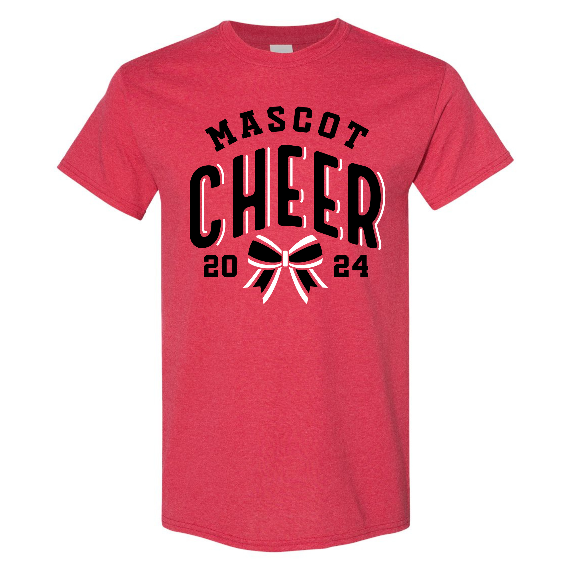 Wildcat Cheer with bow tee- 5000