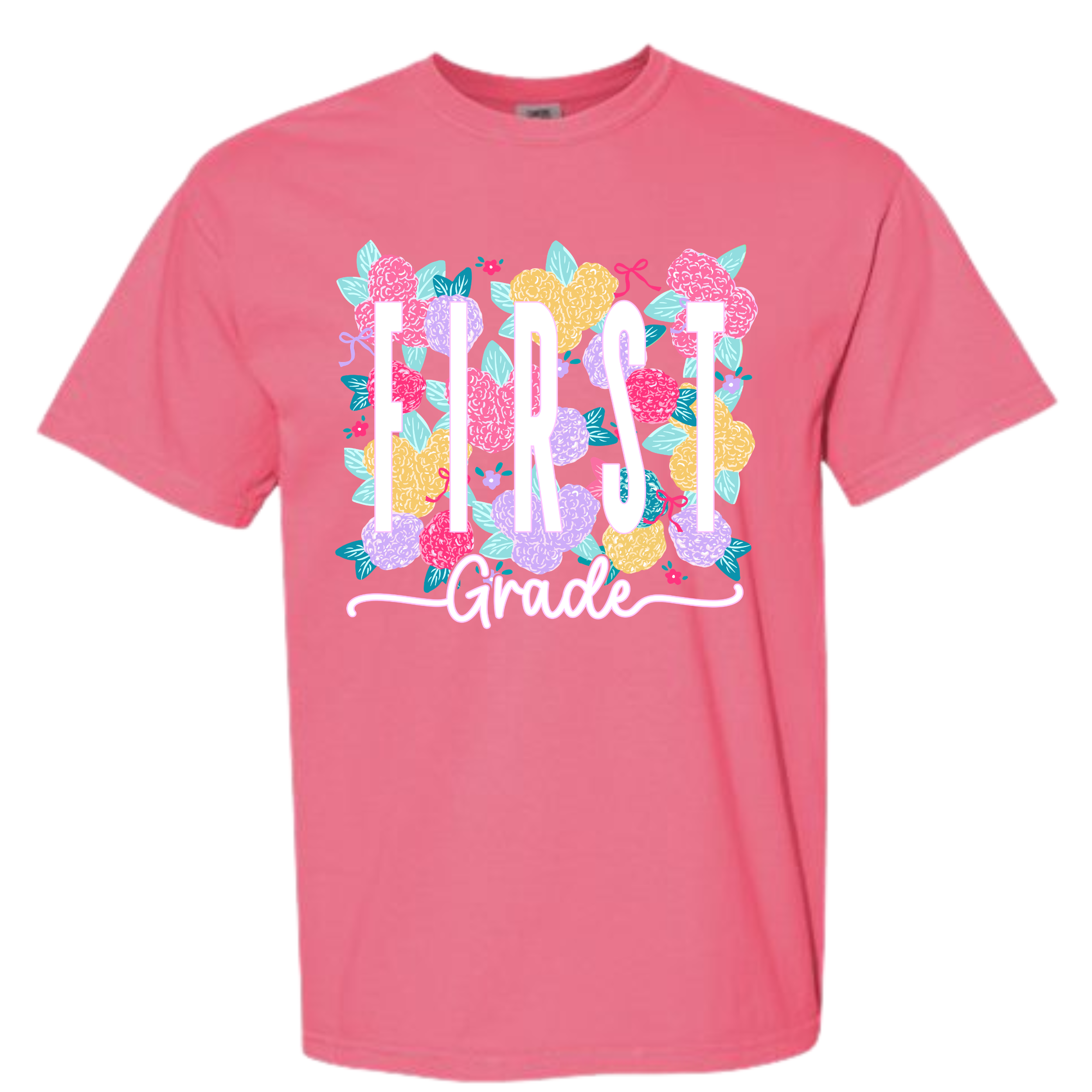 Bright Floral Grade Level Comfort Colors Tee