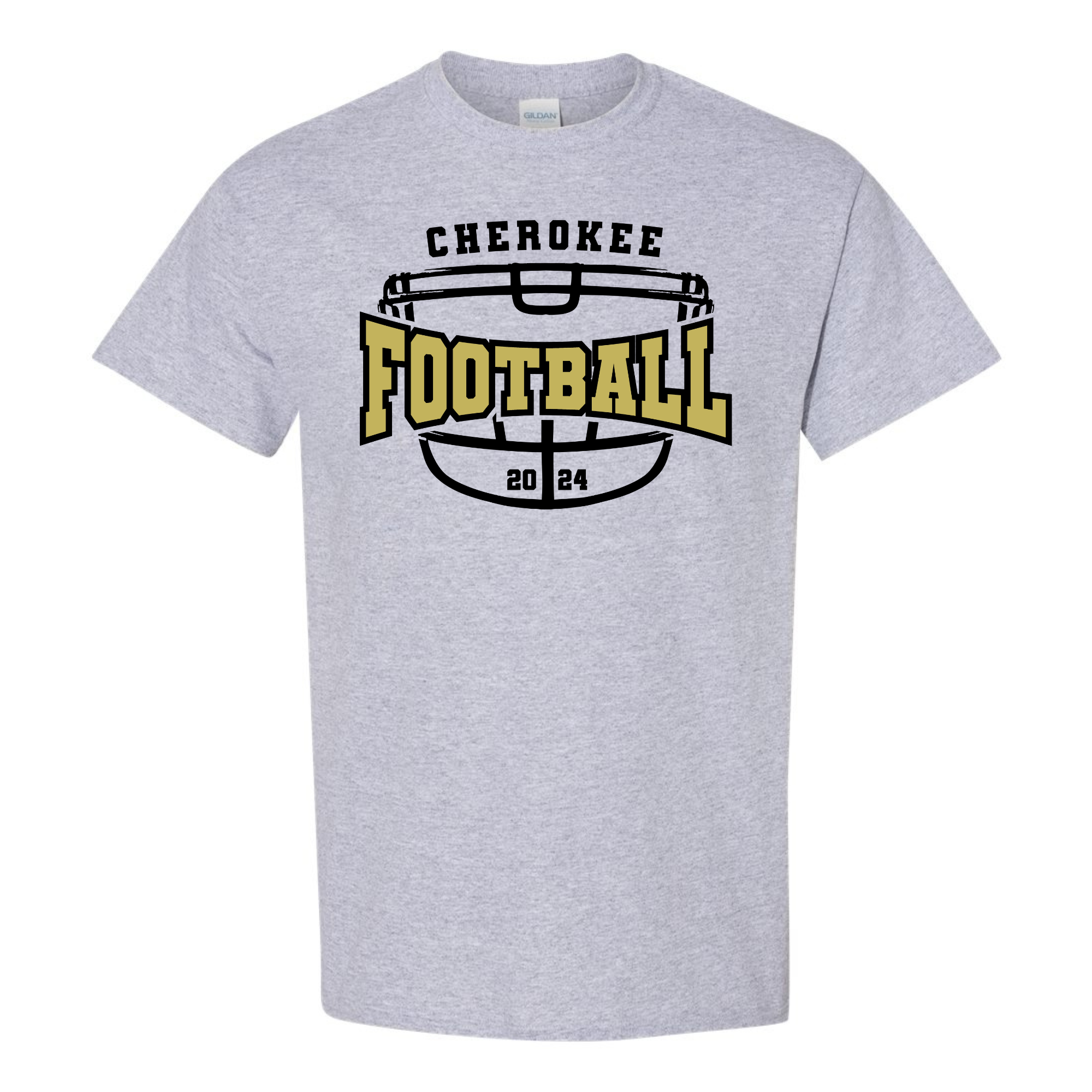 Cherokee Indian Football gold Tee/Sweatshirt- 5000/18000