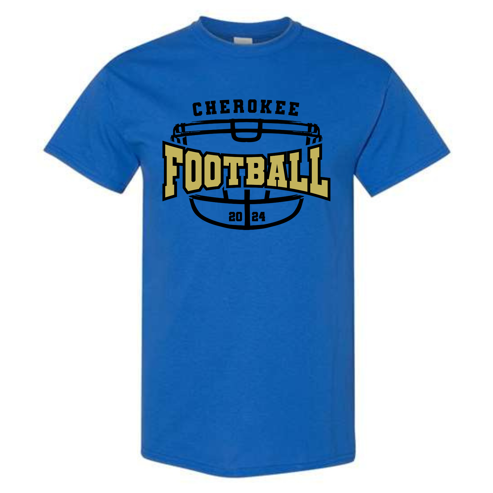 Cherokee Indian Football gold Tee/Sweatshirt- 5000/18000