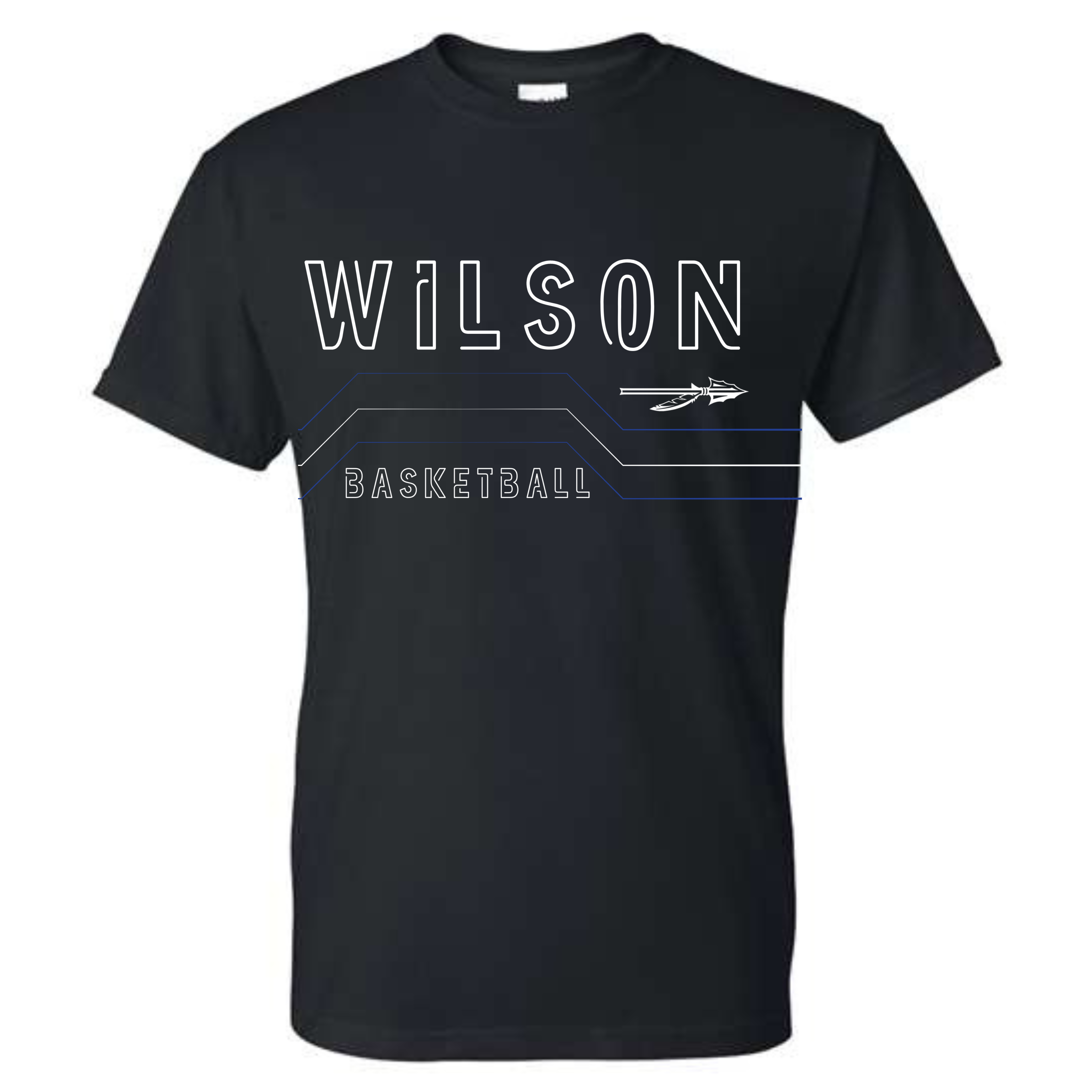 Wilson basketball Black Tee-8000