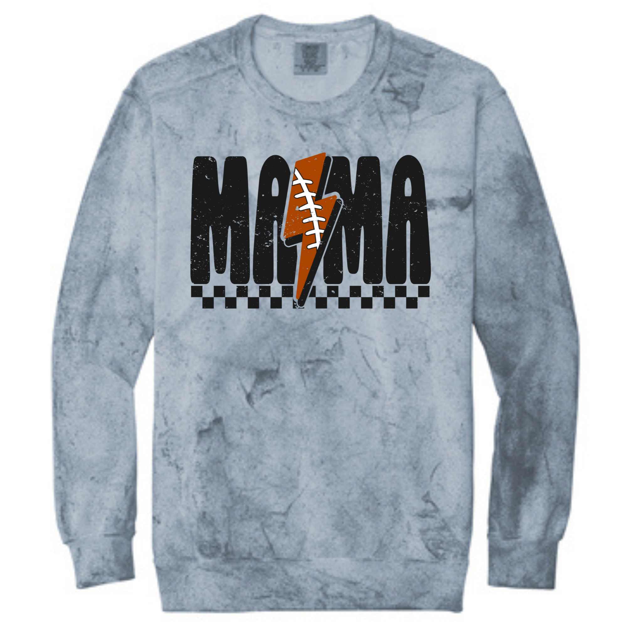 Cherokee Mama Football Vintage Tee/Sweatshirt- 1745/1545 Ocean