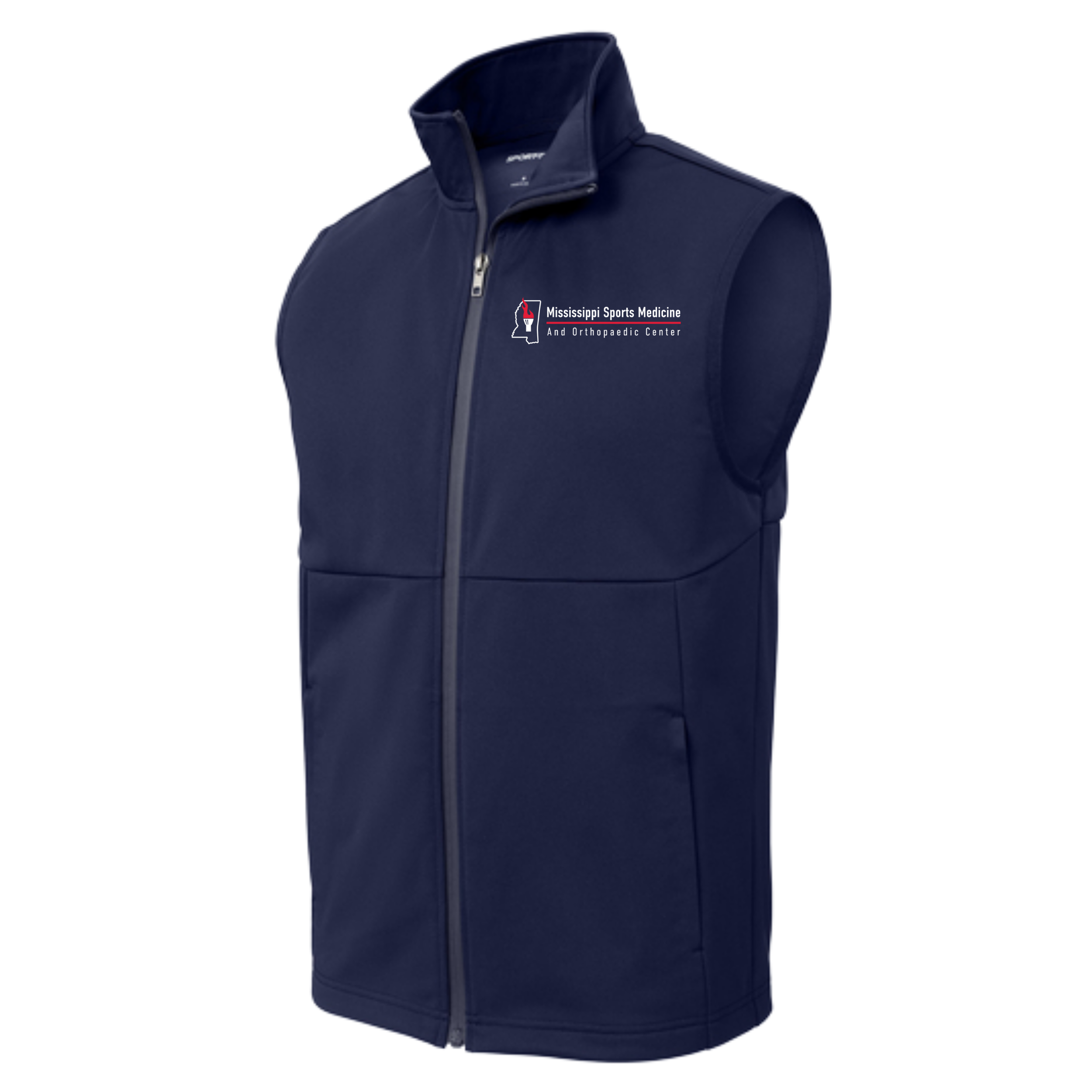 Orthopedic Center Men's Embroidered soft shell vest- ST981