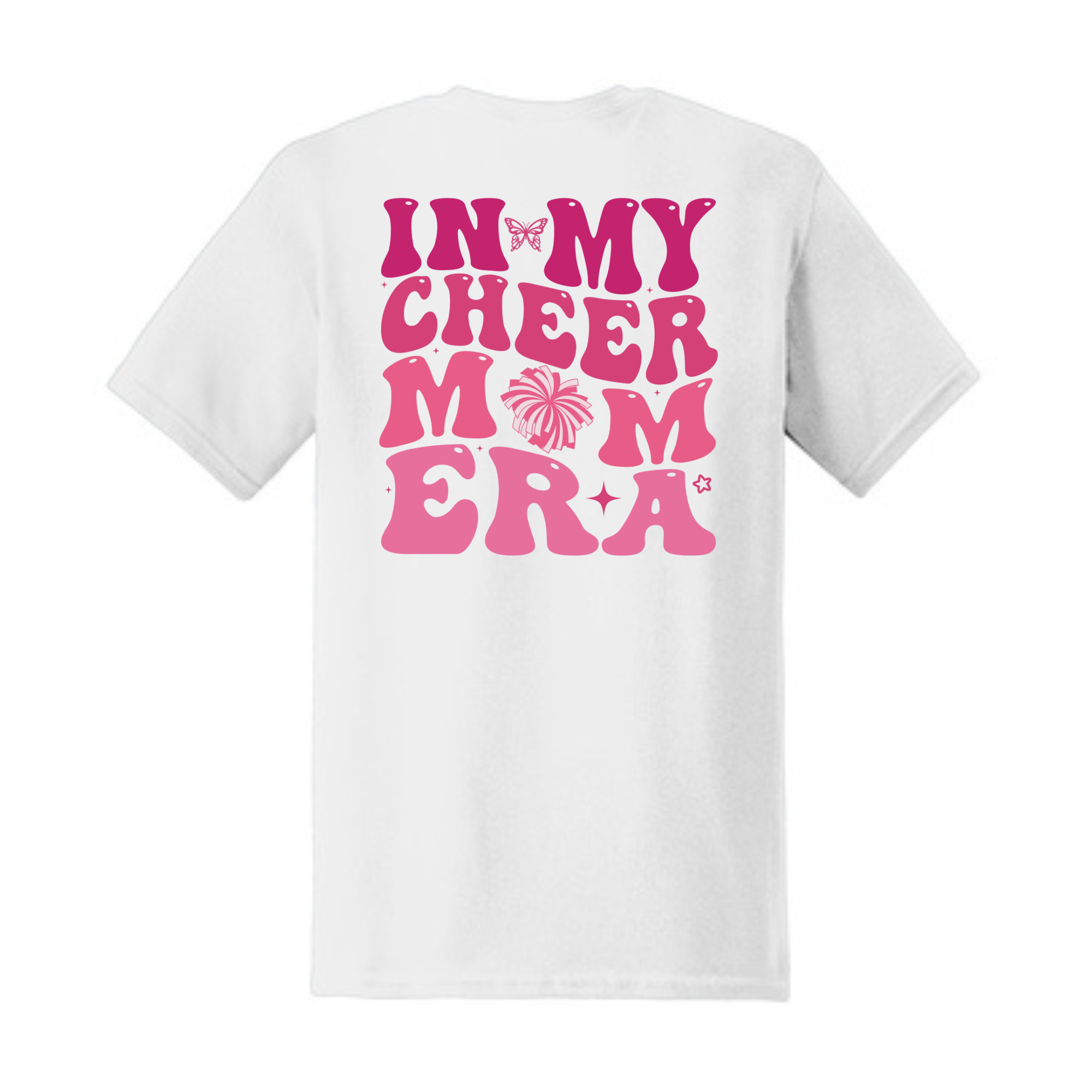 Central Pink In My Cheer Mom Era White T-Shirt- 64000