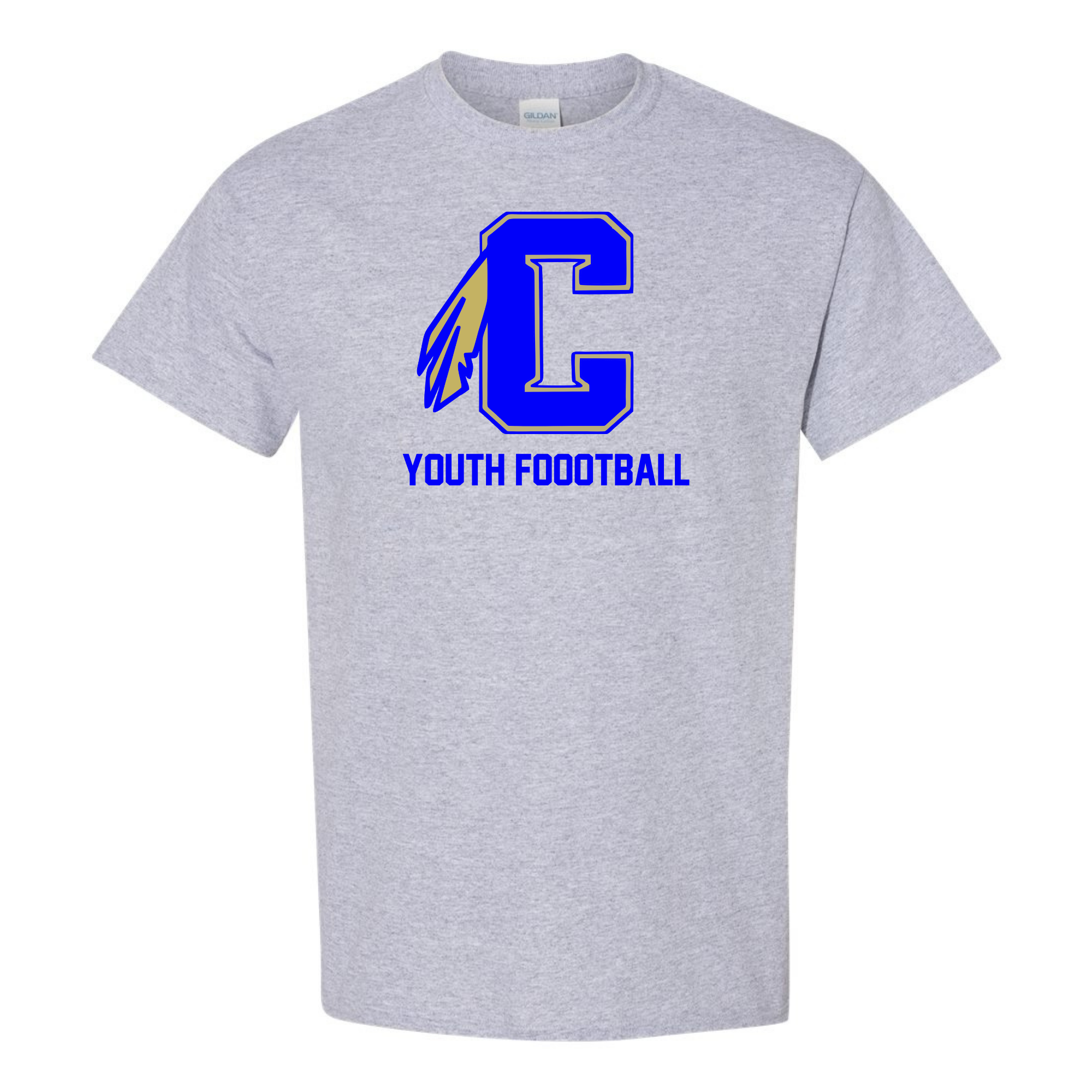 Cherokee Logo Youth Football Tee/Sweatshirt- 5000/18000