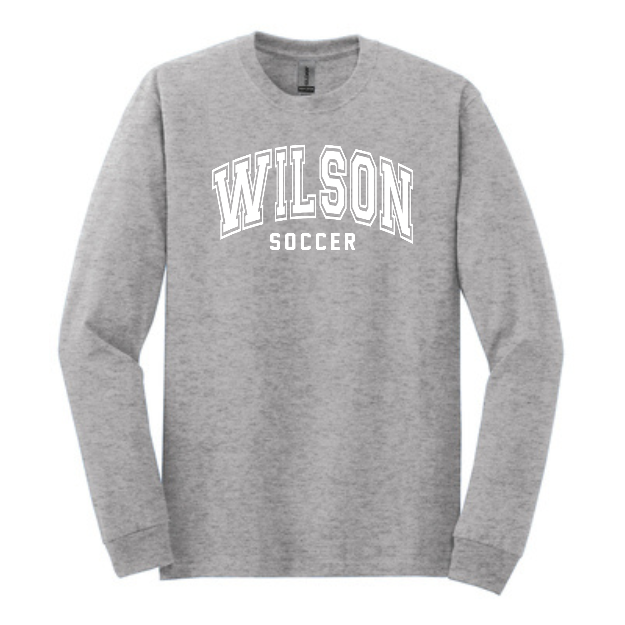 WILSON SOCCER ARCHED COLLEGIATE LONG SLEEVE TEE- 5400