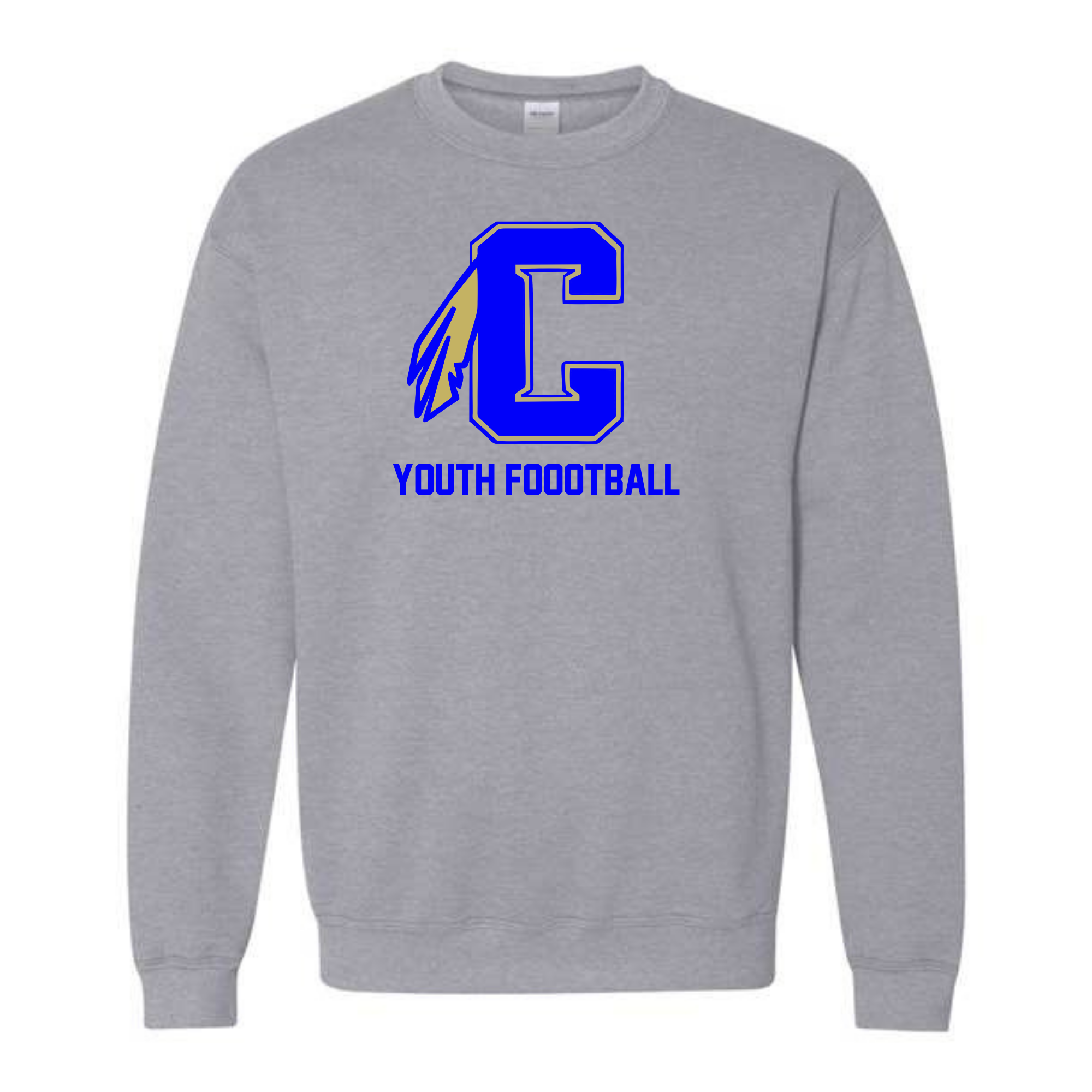 Cherokee Logo Youth Football Tee/Sweatshirt- 5000/18000