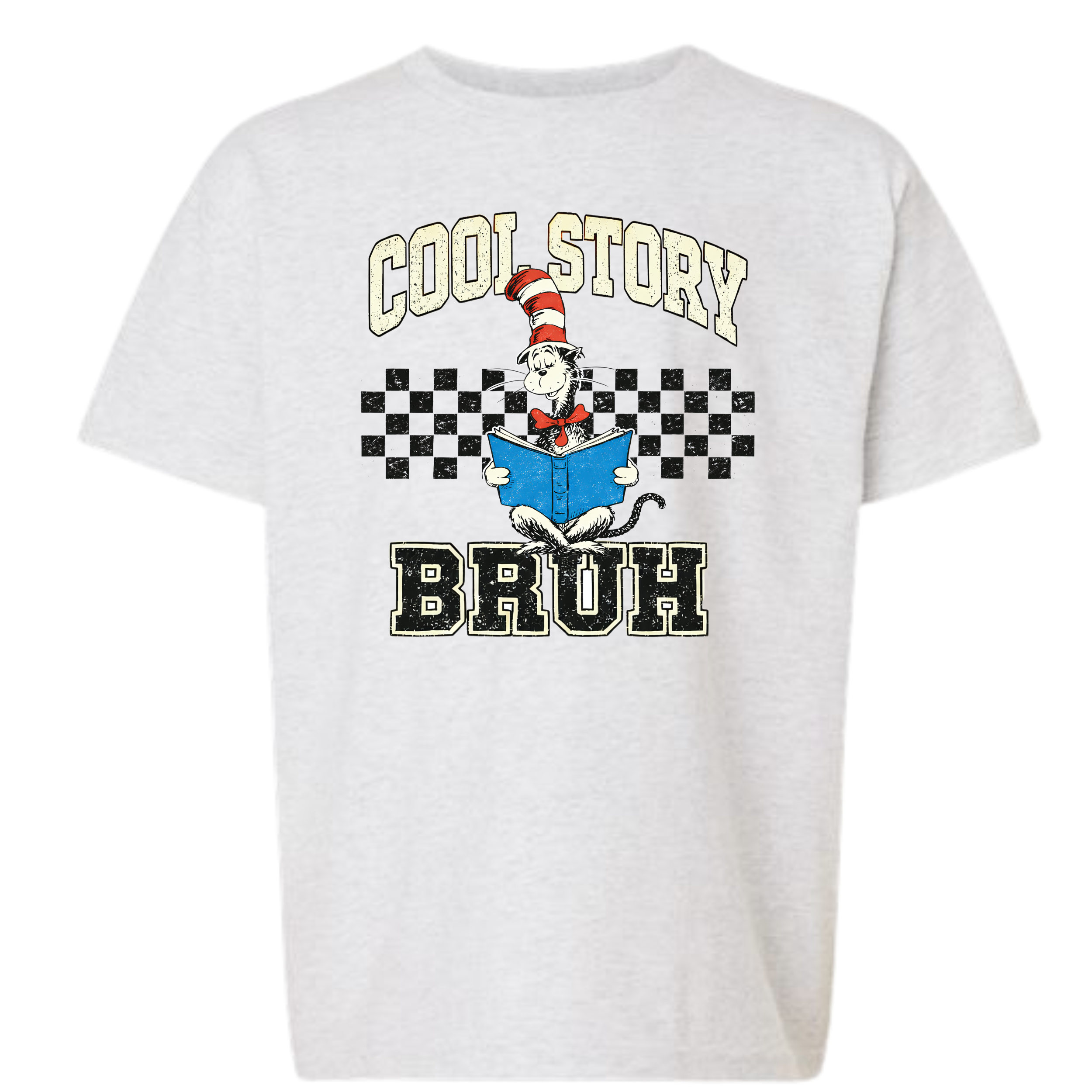Dr. Suess "Cool Story Bro" Tee- Ash grey 5000