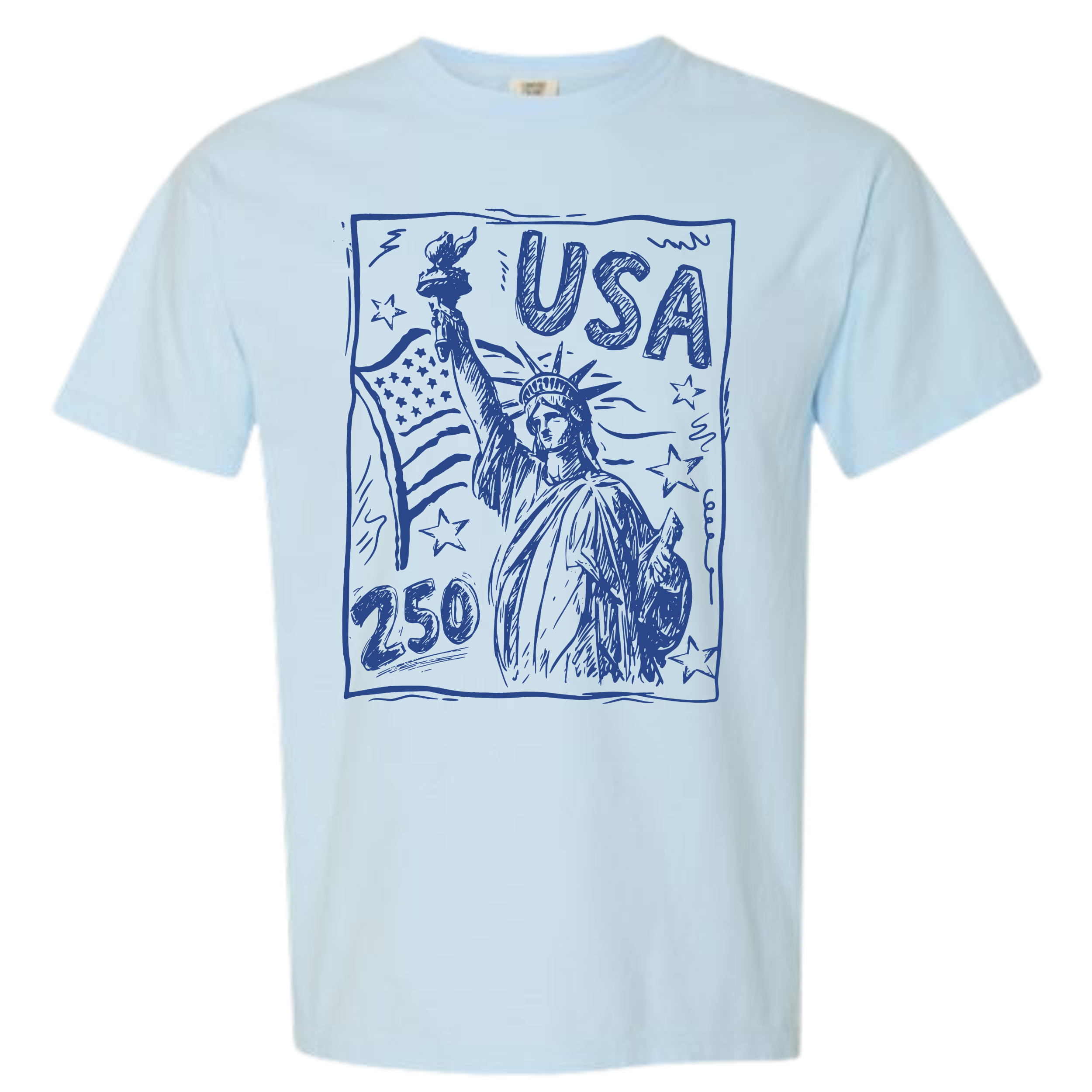 USA 250 Chambray Comfort Colors #1717