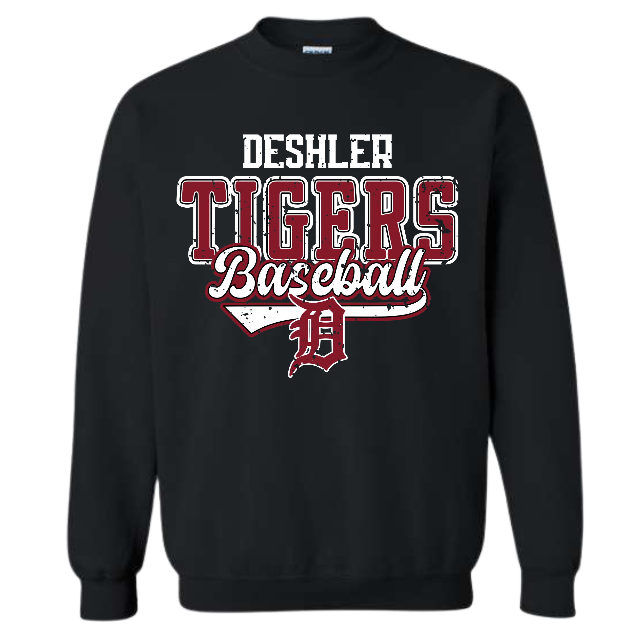 Team Retro Baseball Sweatshirt-18000 Black