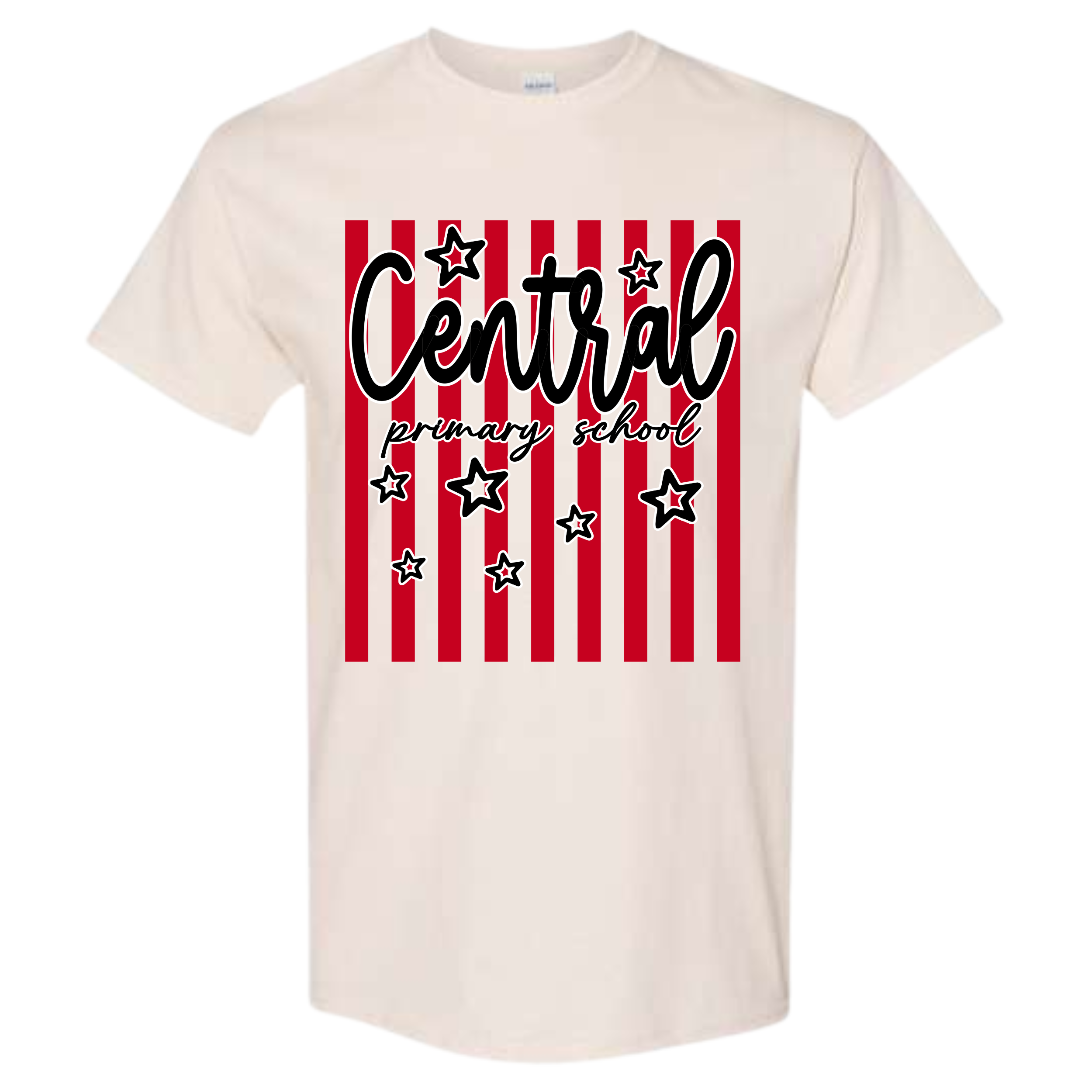 CPS Gildan Natural t-shirt with stripes #5000