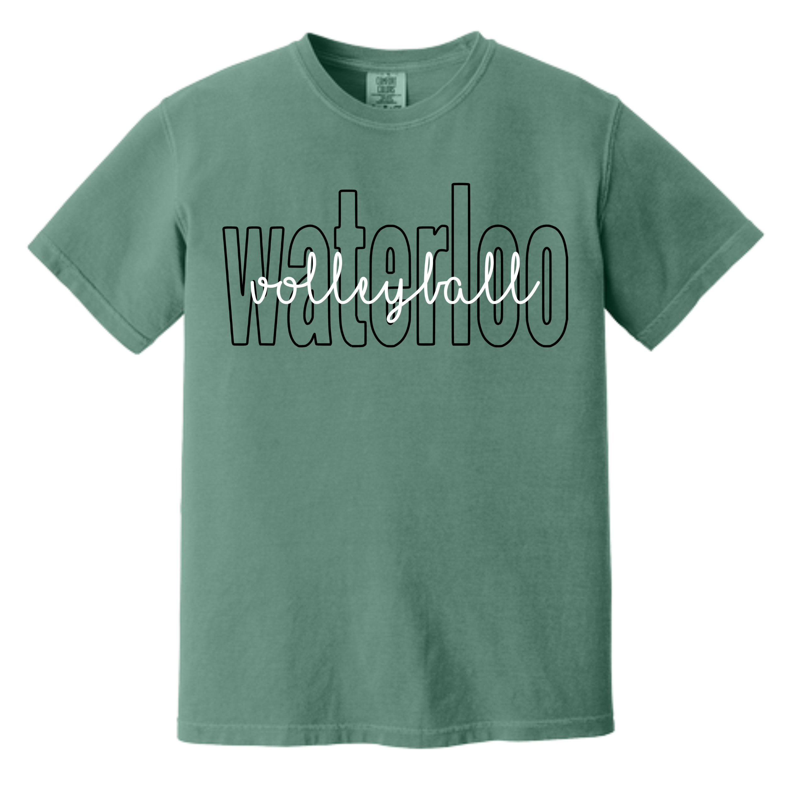 Comfort Colors Light Green Waterloo Volleyball Tee- 1717