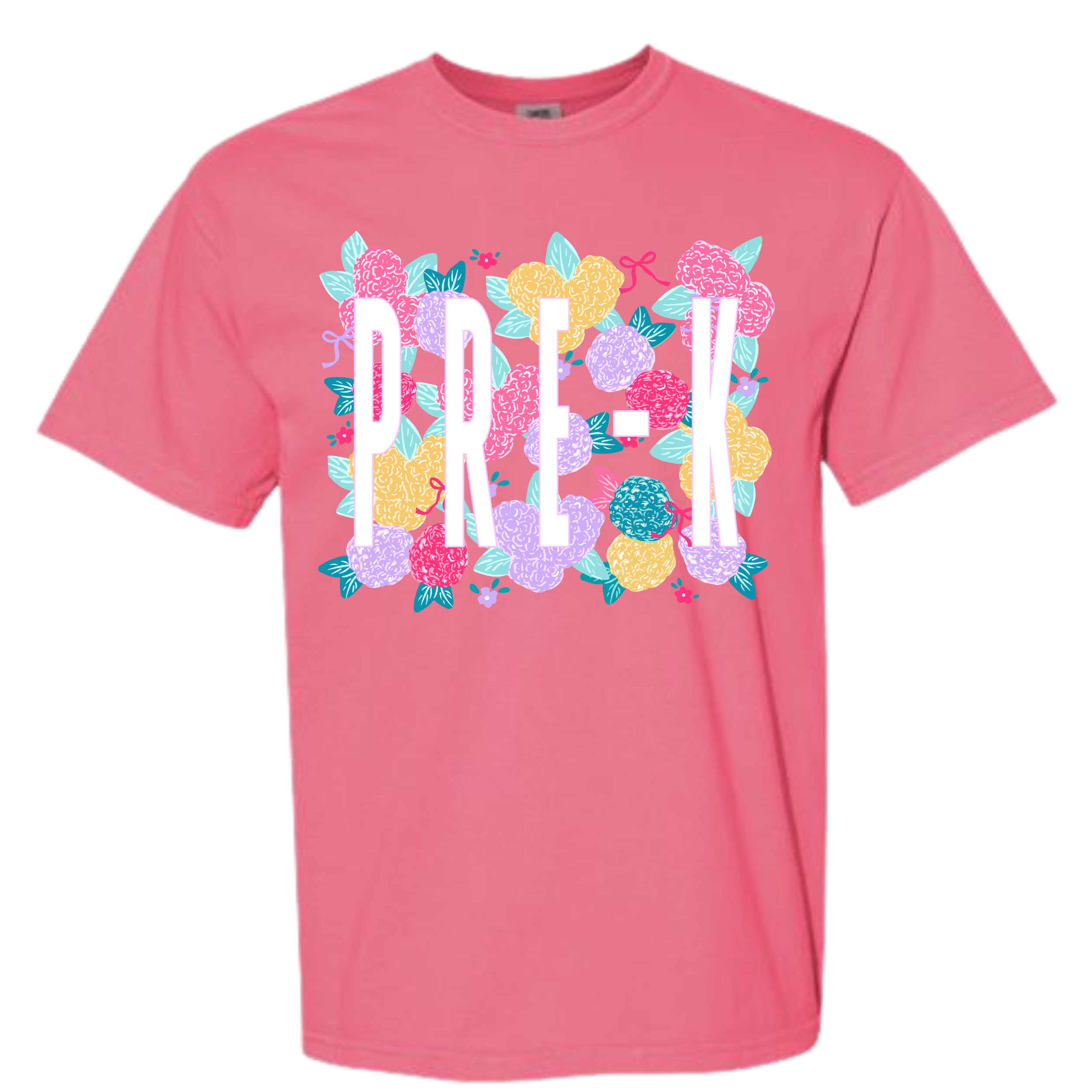 Bright Floral Grade Level Comfort Colors Tee