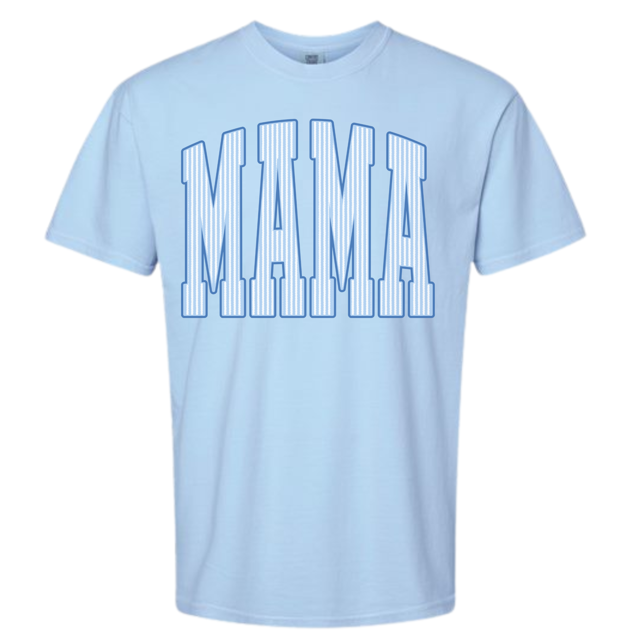 MAMA Seersucker on Comfort Colors Tee