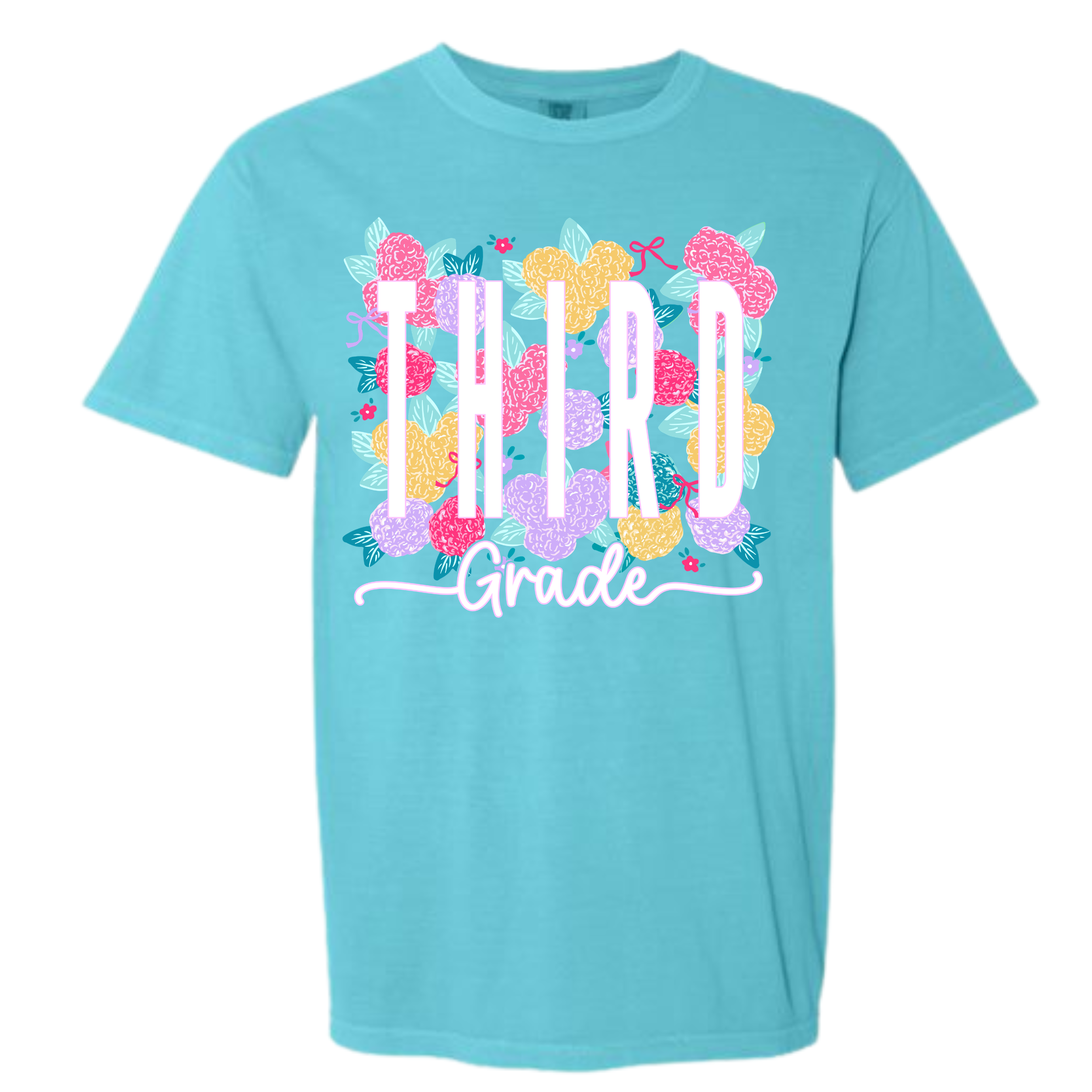 Bright Floral Grade Level Comfort Colors Tee