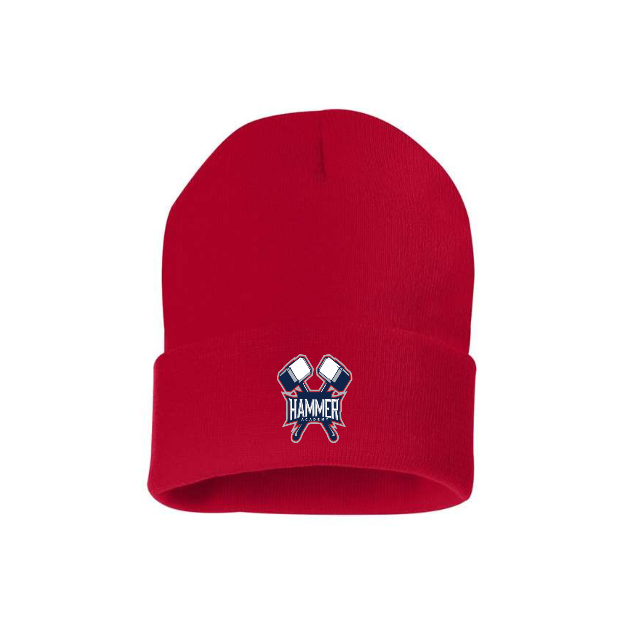 Hammer Academy Embroidered Beanie- SP12 Red