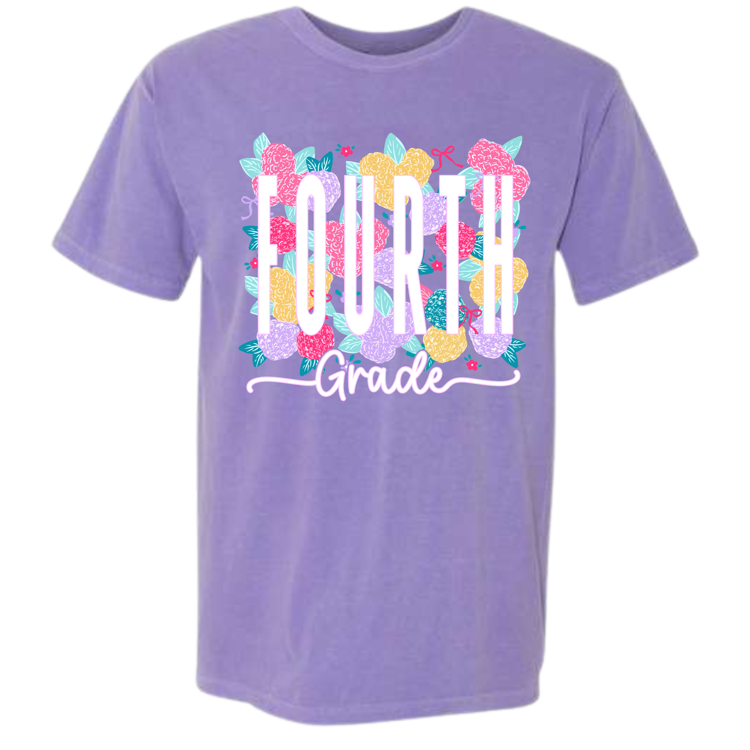 Bright Floral Grade Level Comfort Colors Tee
