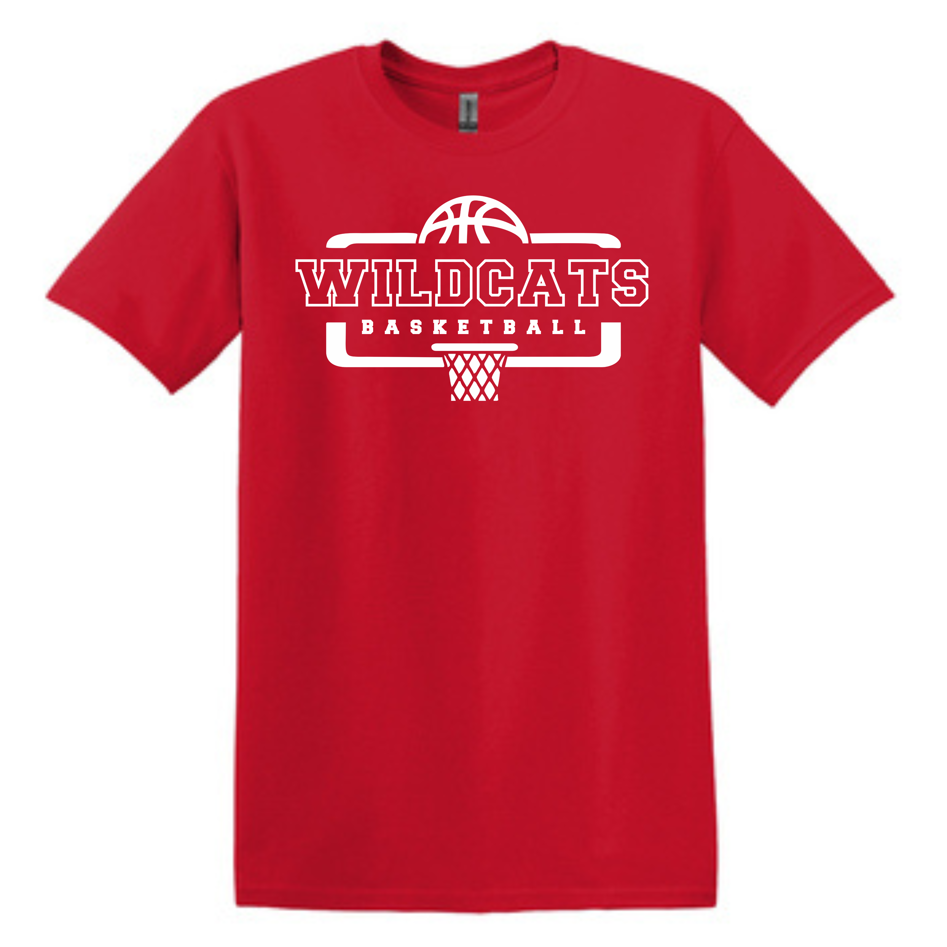 Wildcat Basketball Tee- 64000 Red