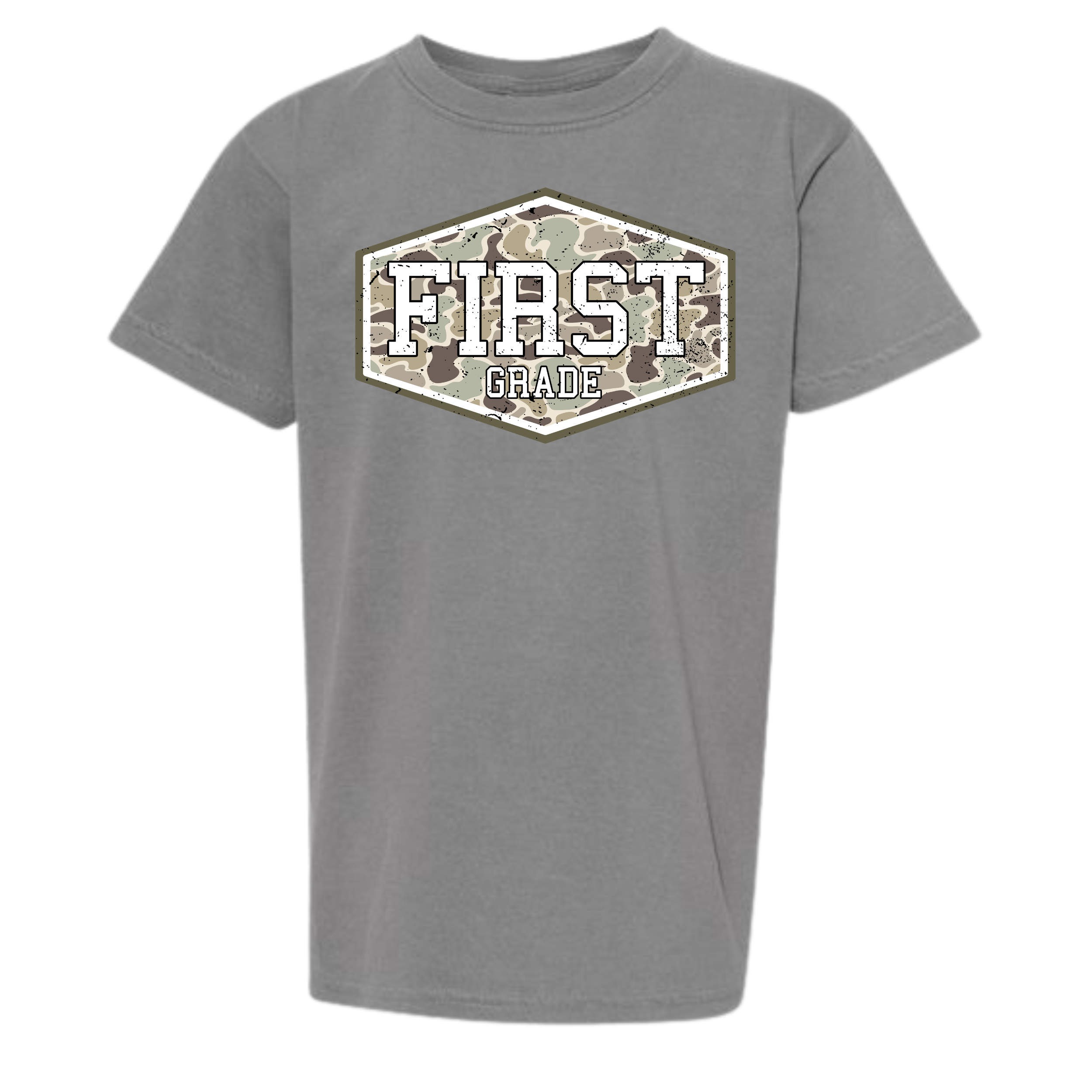 Camo Grade Level -Grey Comfort Colors T-shirt
